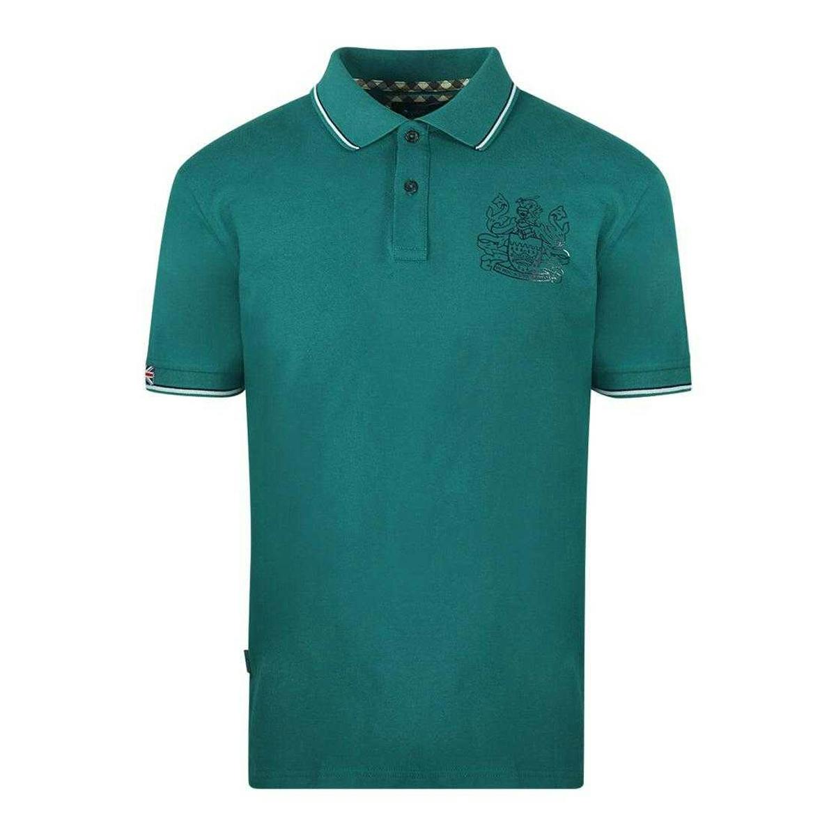 Aquascutum Unisex Green Adult Aldis Crest Polo Shirt - M