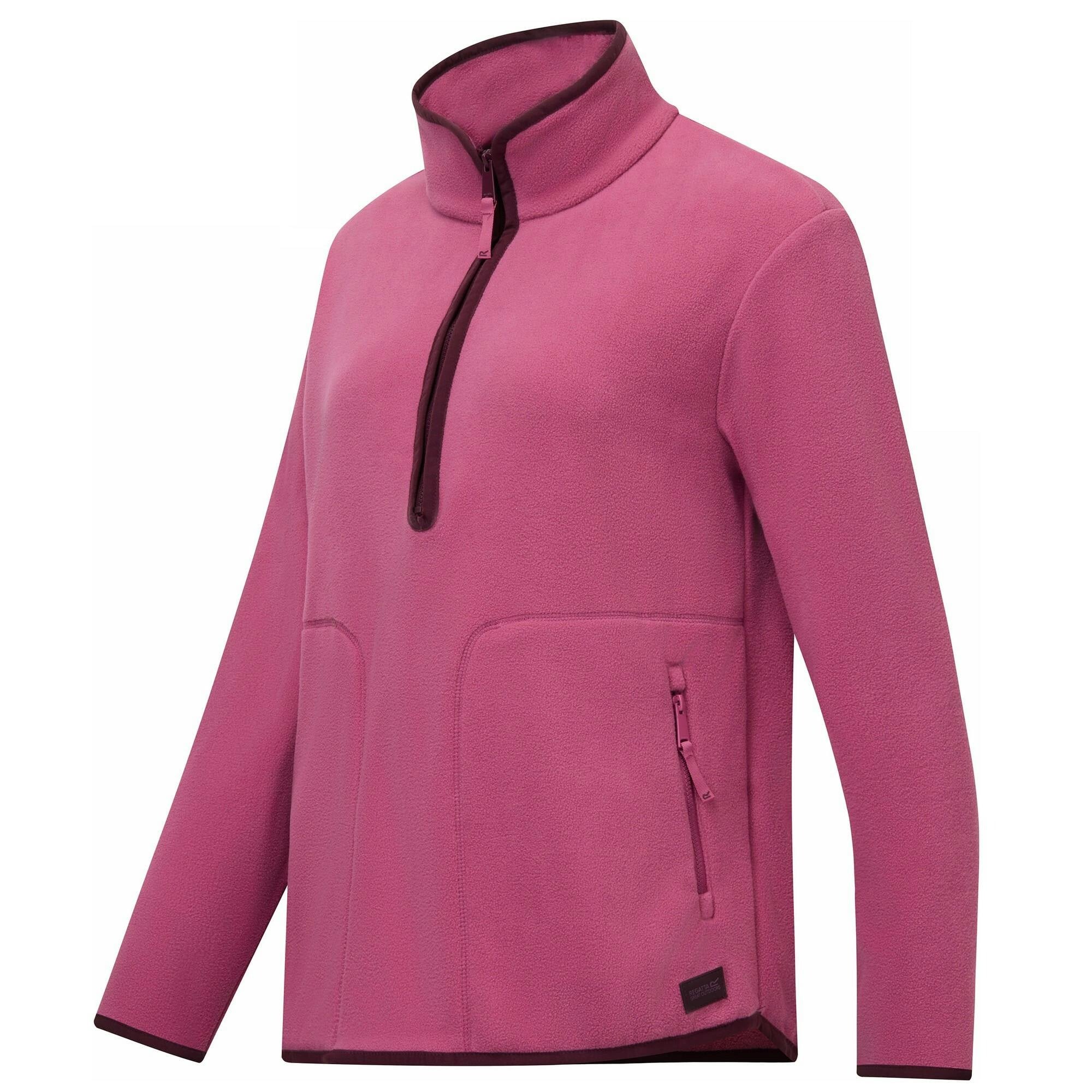 Regatta Women's Frankie Half Zip Fleece - Violet Fig - 14 Uk - Violet Fig - 70% Polyester/30% Recycled Polyester