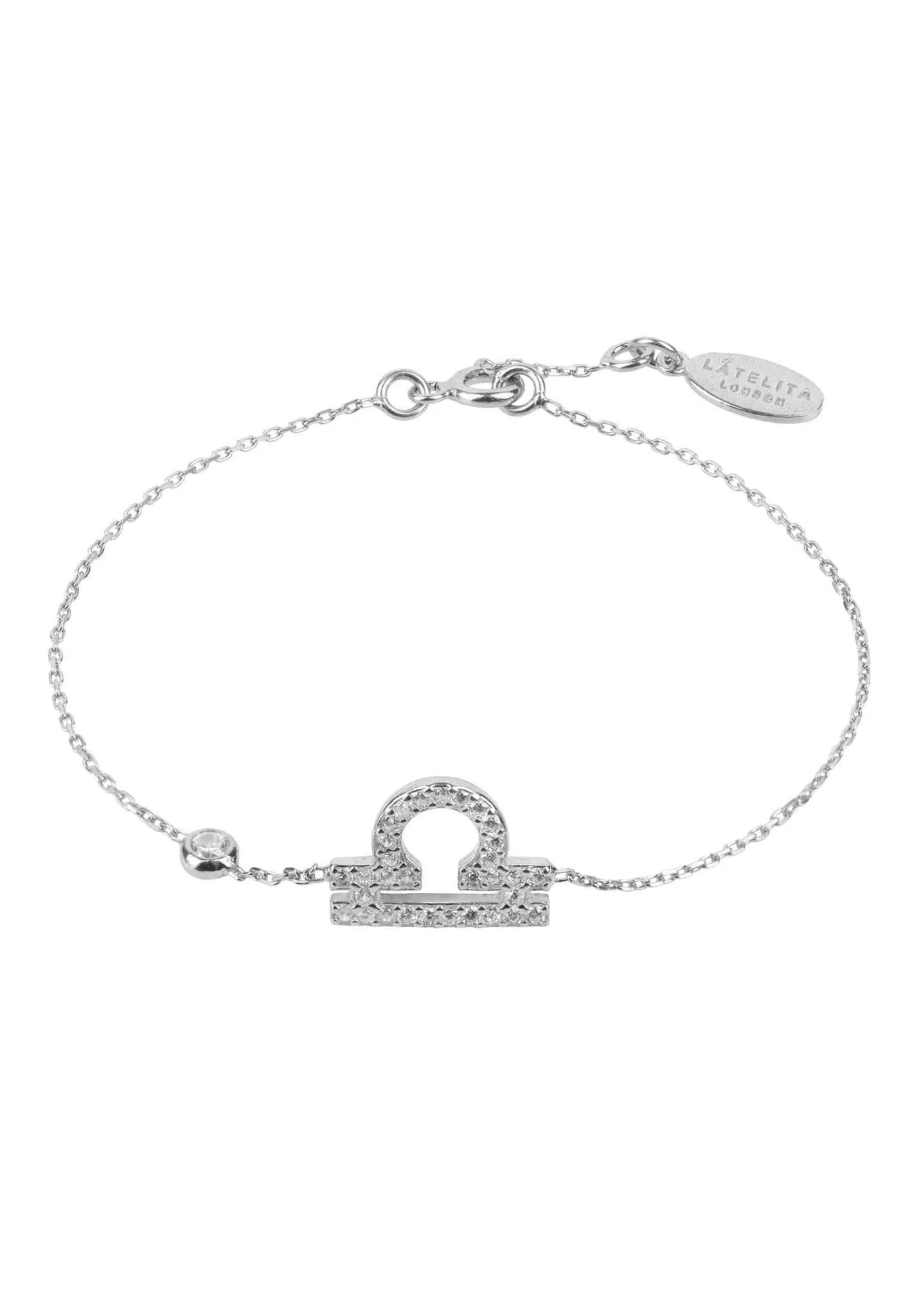Latelita Silver Zodiac Horoscope Star Sign Bracelet Libra