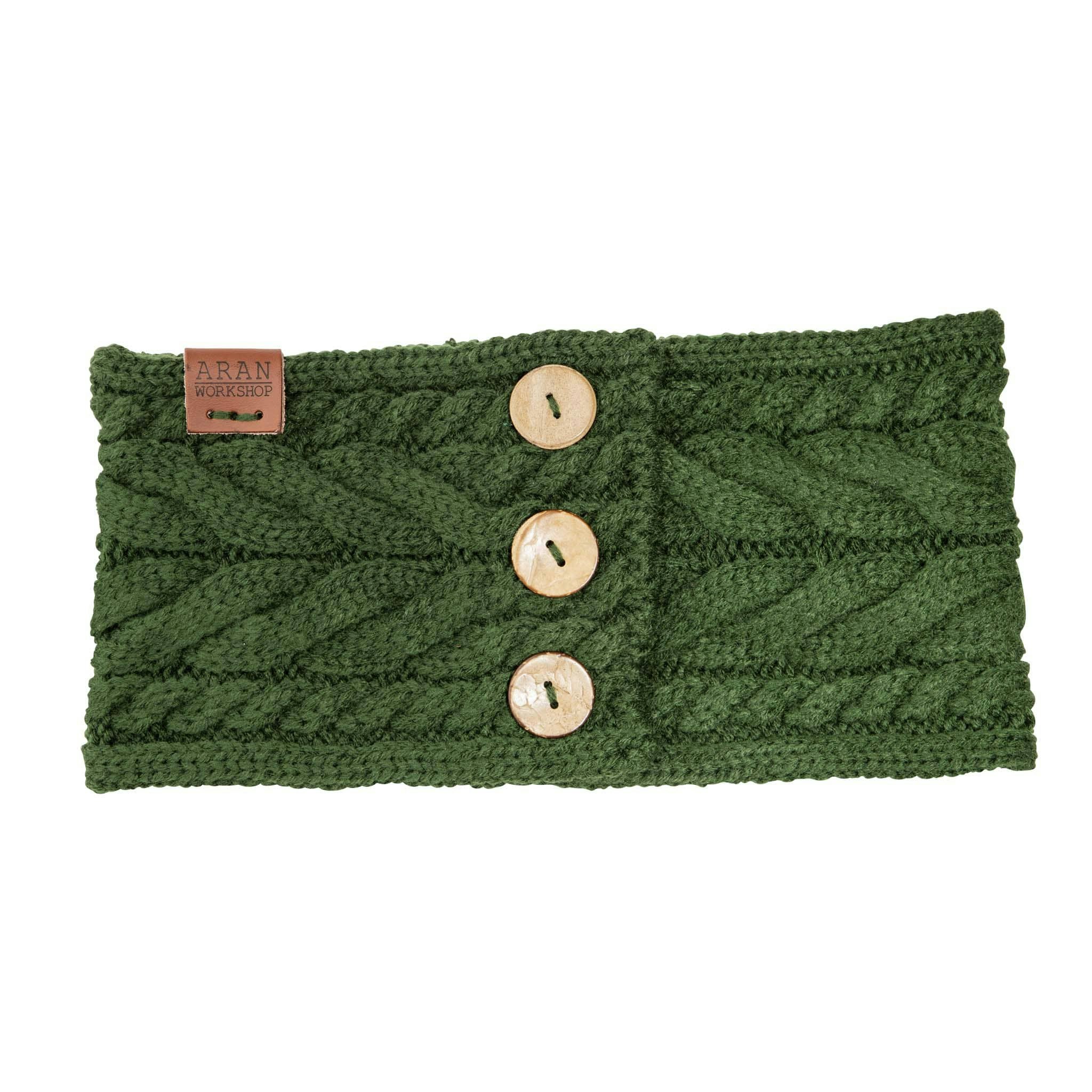 Aran Traditions Green Aran Button Headband - Bottle