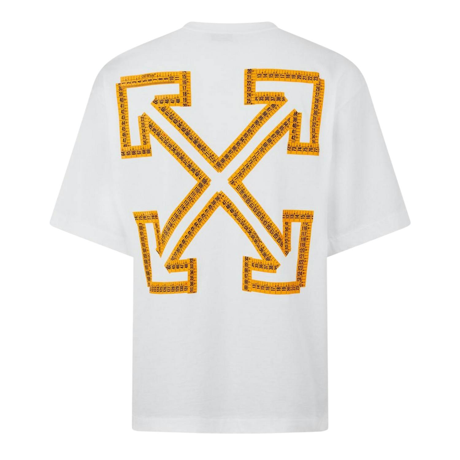 Off-White Unisex White Off- Off Adult Arrow Cotton Skater T-Shirt - /Citrus - Xs - /Citrus - 100% Cotton