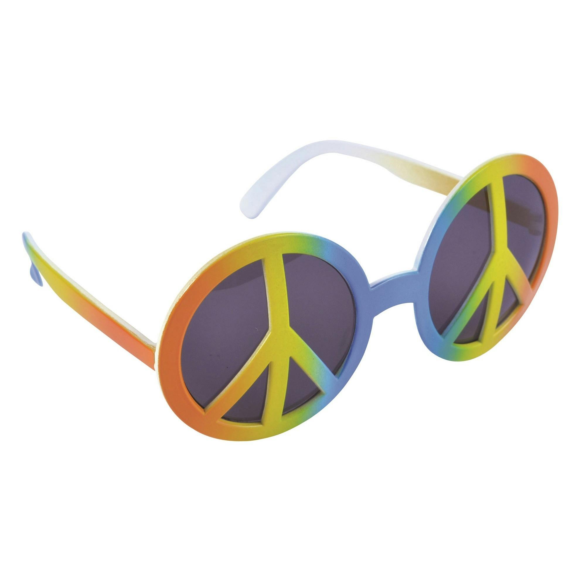 Bristol Novelty Peace Symbol Glasses - Rainbow - Rainbow - One Size