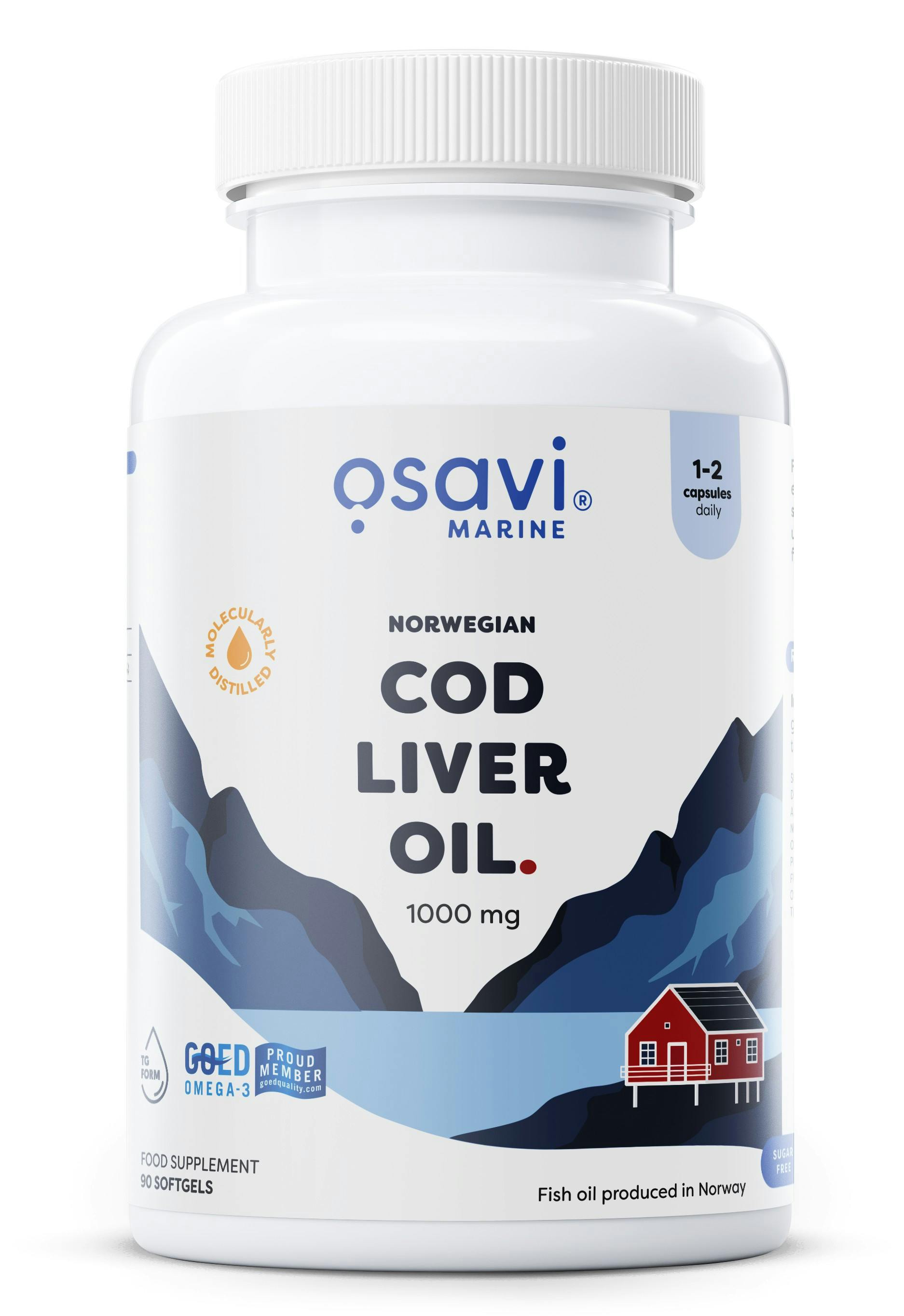 Osavi Norwegian Cod Liver Oil Softgels, 1000Mg (Lemon) - 90 Softgels - Image 4