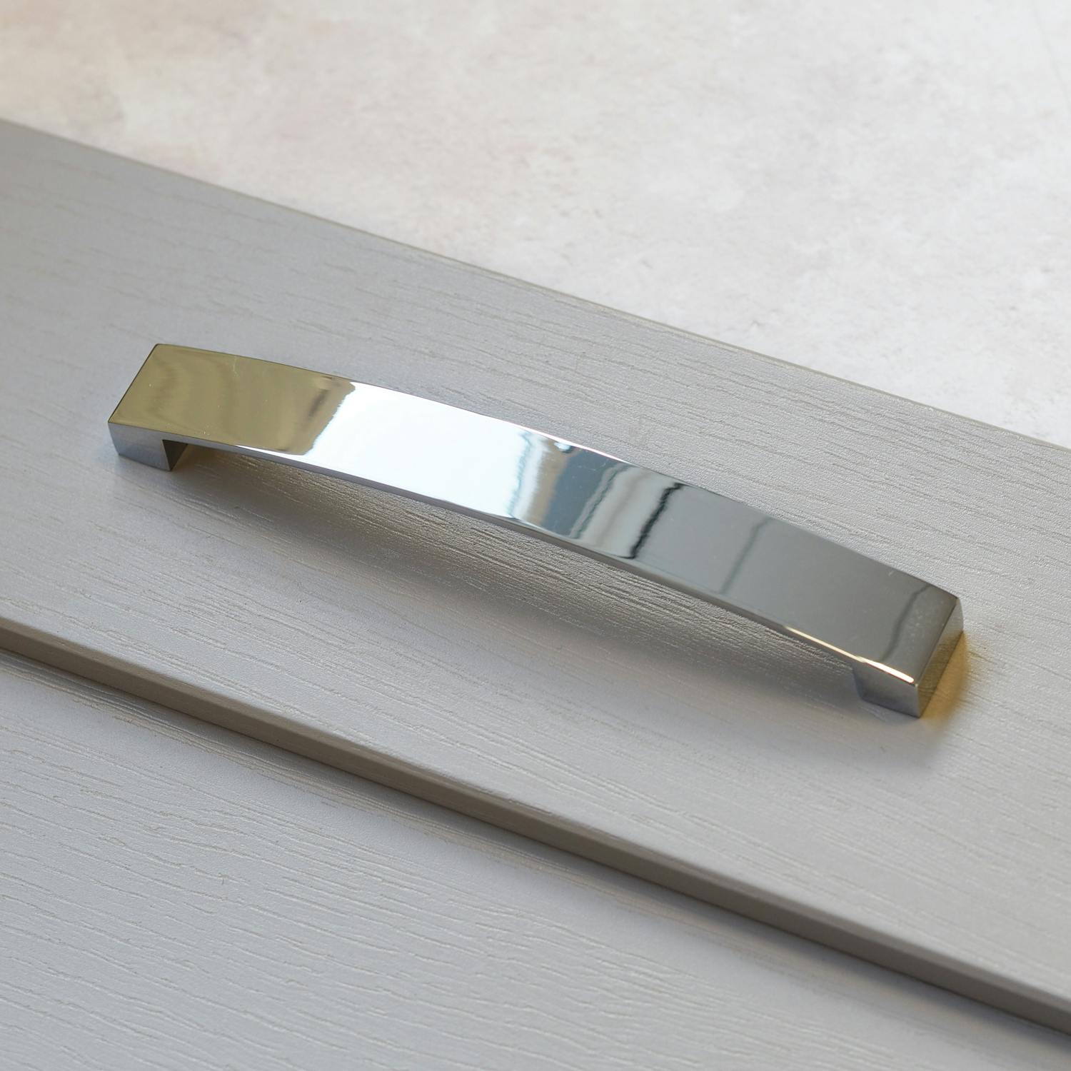 Rackhams Polished Chrome Curved Bow Handles - 160Mm Handle