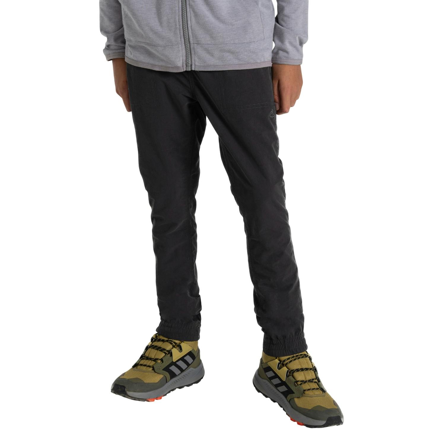 Craghoppers Black Childrens/Kids Pinzon Nosilife Trousers - Pepper - 13 Years - Pepper - 100% Recycled Polyamide