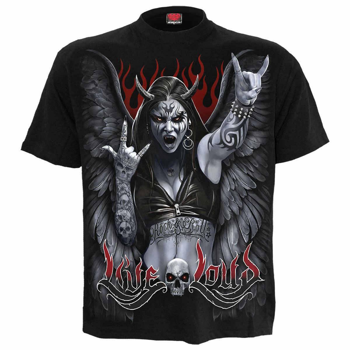 Spiral Direct Black Rock Loud - T-Shirt - 4XL - Screen