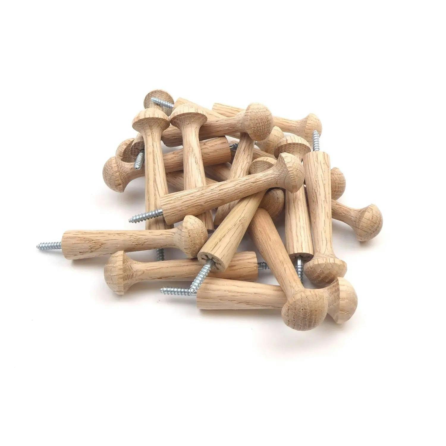 Rackhams Grain Oak Shaker Peg - Screw In Version 3.5" / 90Mm - Pack Of 20 - Image 3
