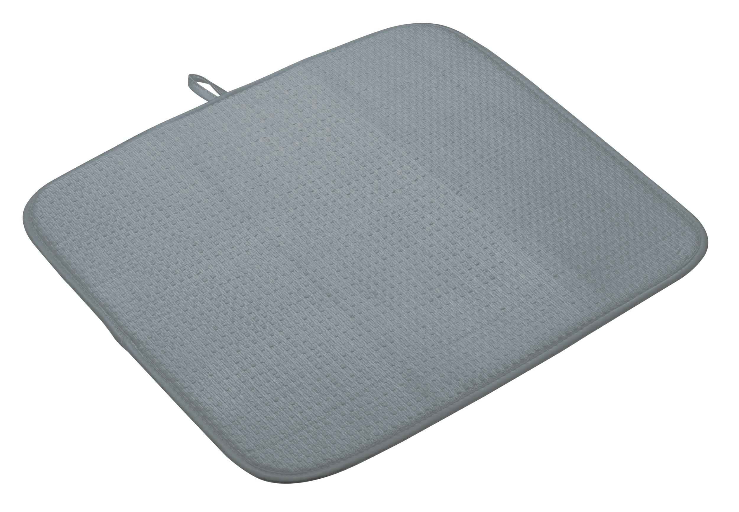 Rackhams Grey Dish Drying Mat - Polyester Microfibre - Dish Drainer