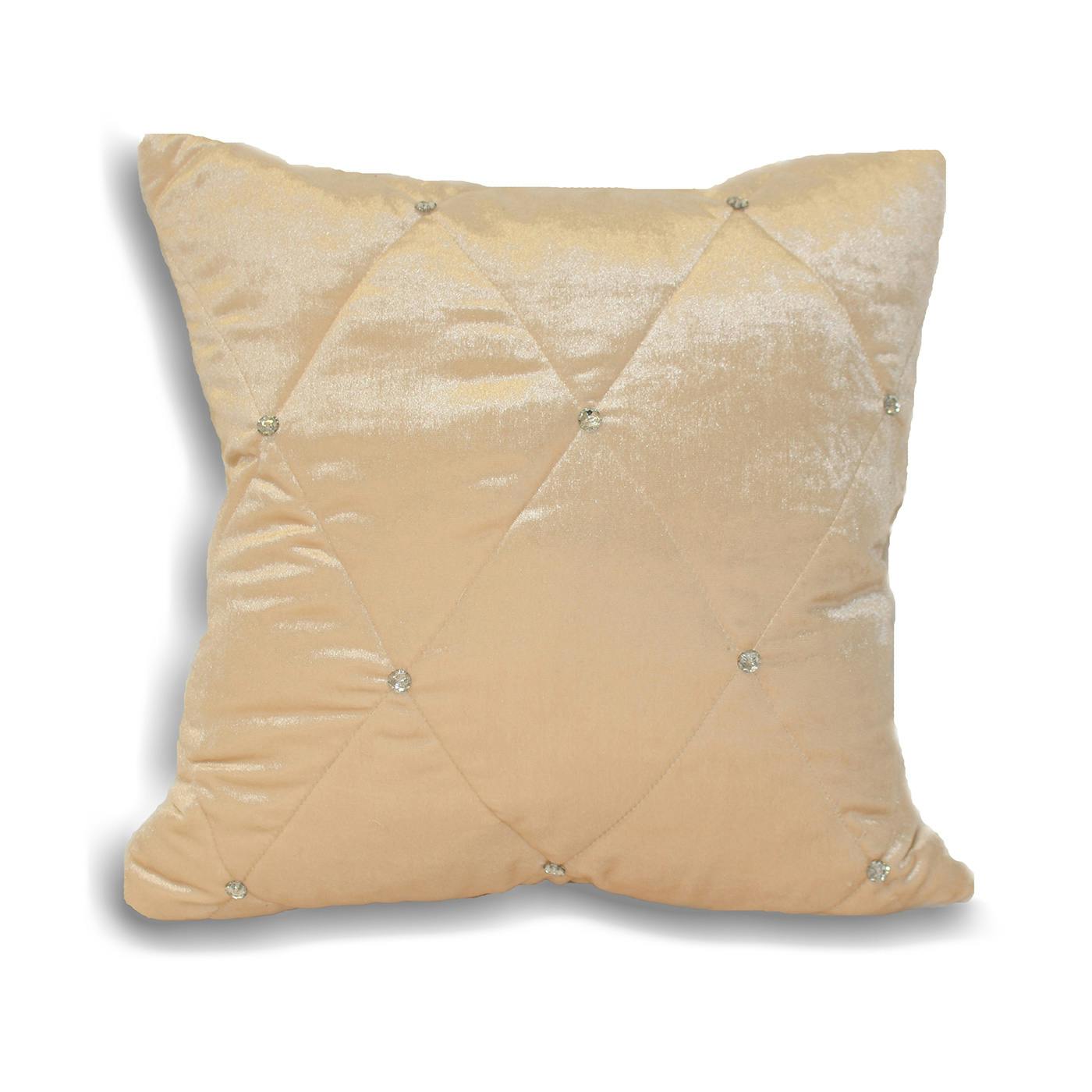 Riva Home Cream Diamante Cushion Cover - 45X45cm - 100% Polyester