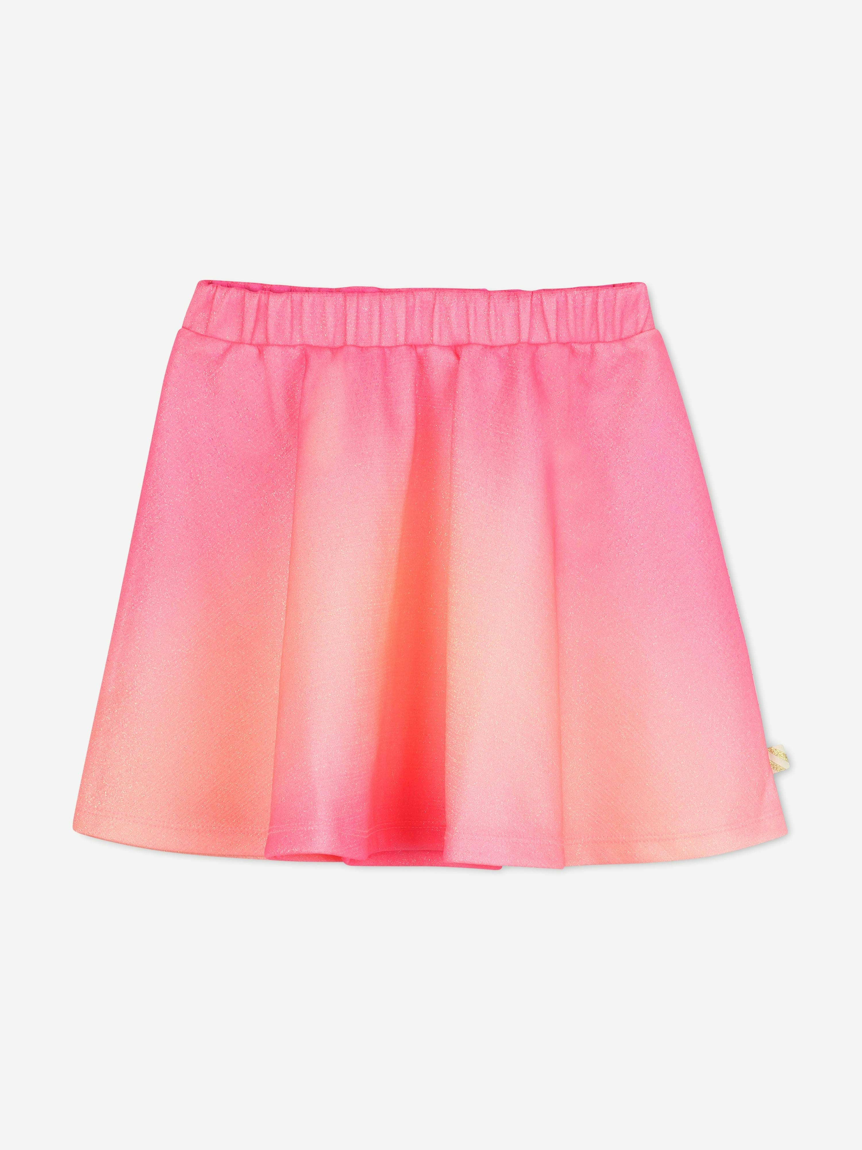 Billieblush Girls Pink Gradient Skirt In - 12 Yrs