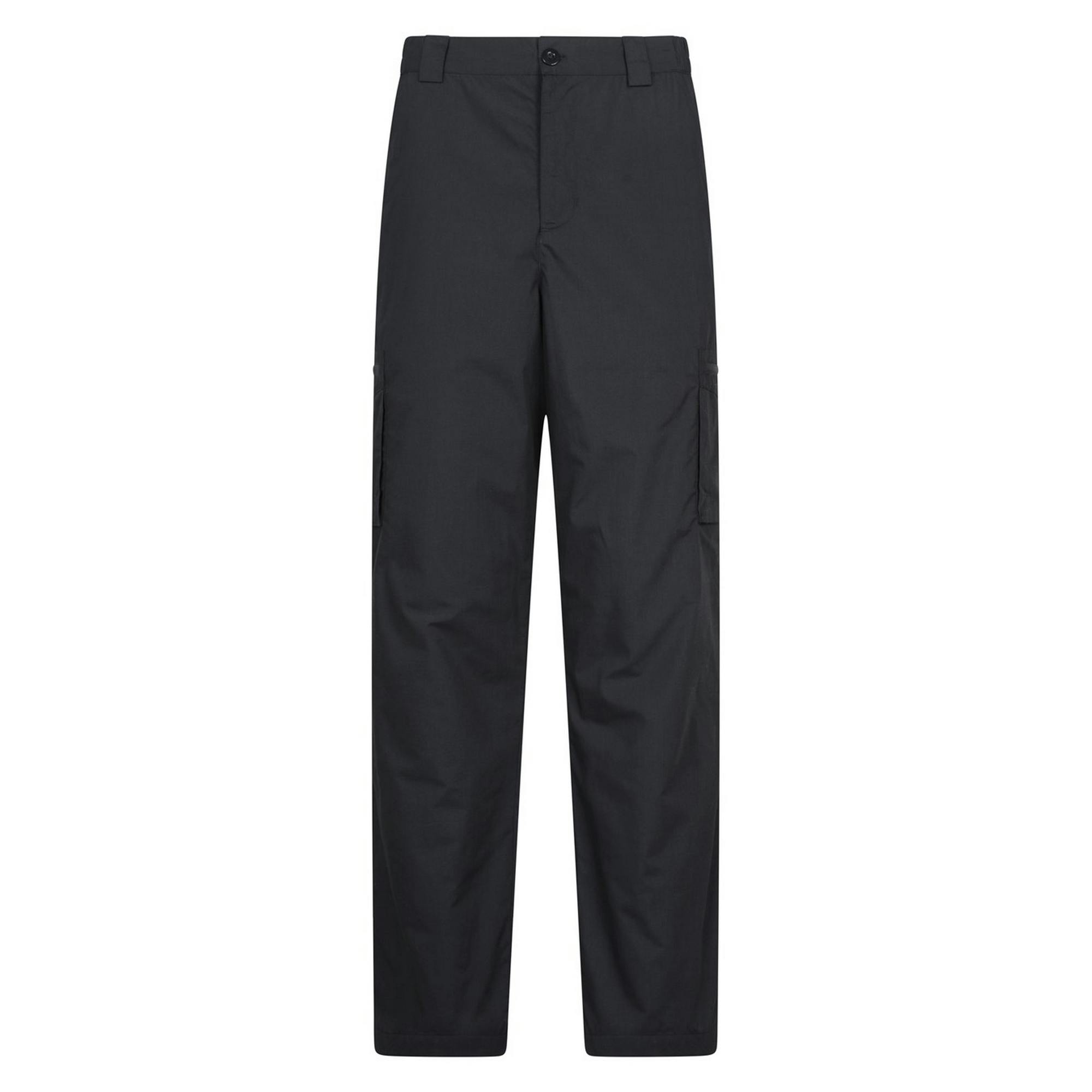 Mountain Warehouse Men's Black Delta Fleece Lined Regular Winter Trousers - 28R - 94% Polyamide/6% Elastane