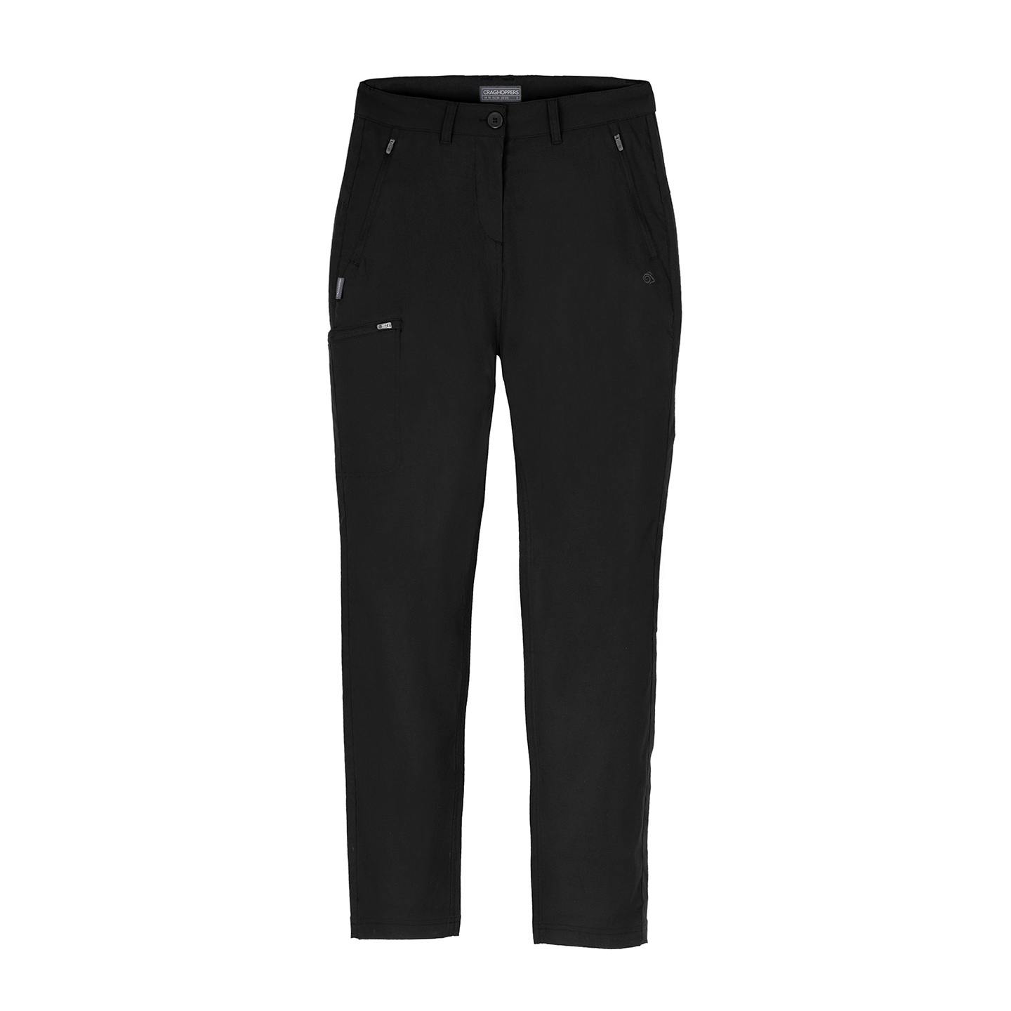 Craghoppers Women's Black Kiwi Pro Stretch Trousers - 14 Uk R - 96% Polyamide/4% Elastane