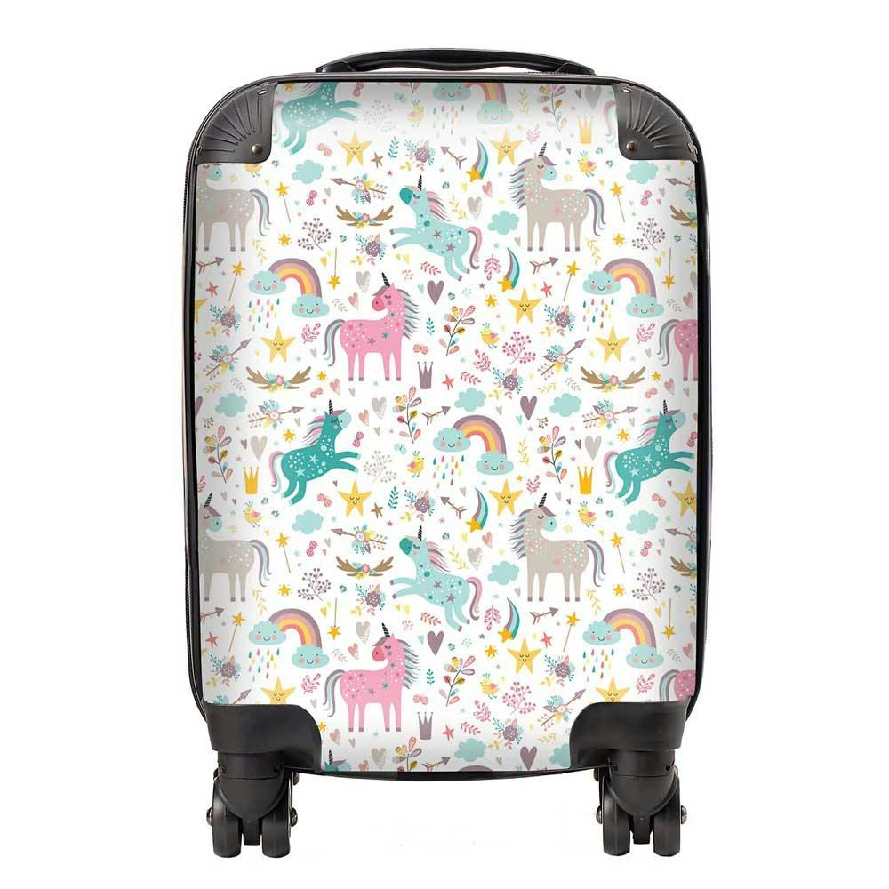 Warren Reed Unicorn And Rainbows Suitcase - Mini Cabin