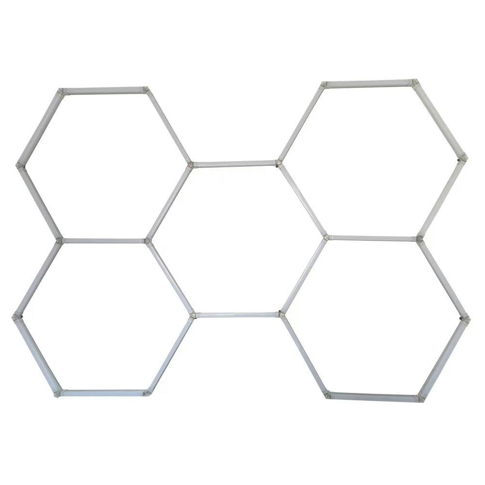 Ener-J Light 160W Hexagon Led Garage Ceiling 5 Hexagon Design, Cct Switchable 3000K–6500K, Modular Showroom Ing
