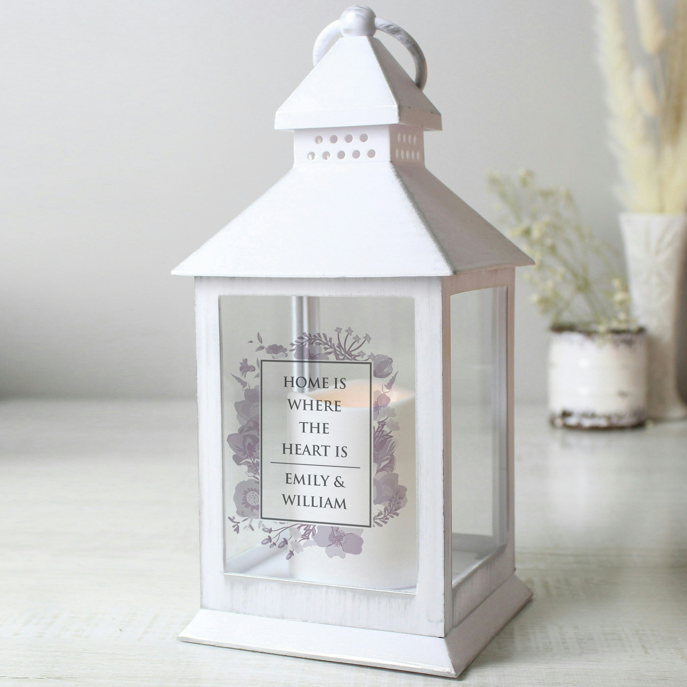 Personalised Memento Company White Personalised Soft Watercolour Lantern