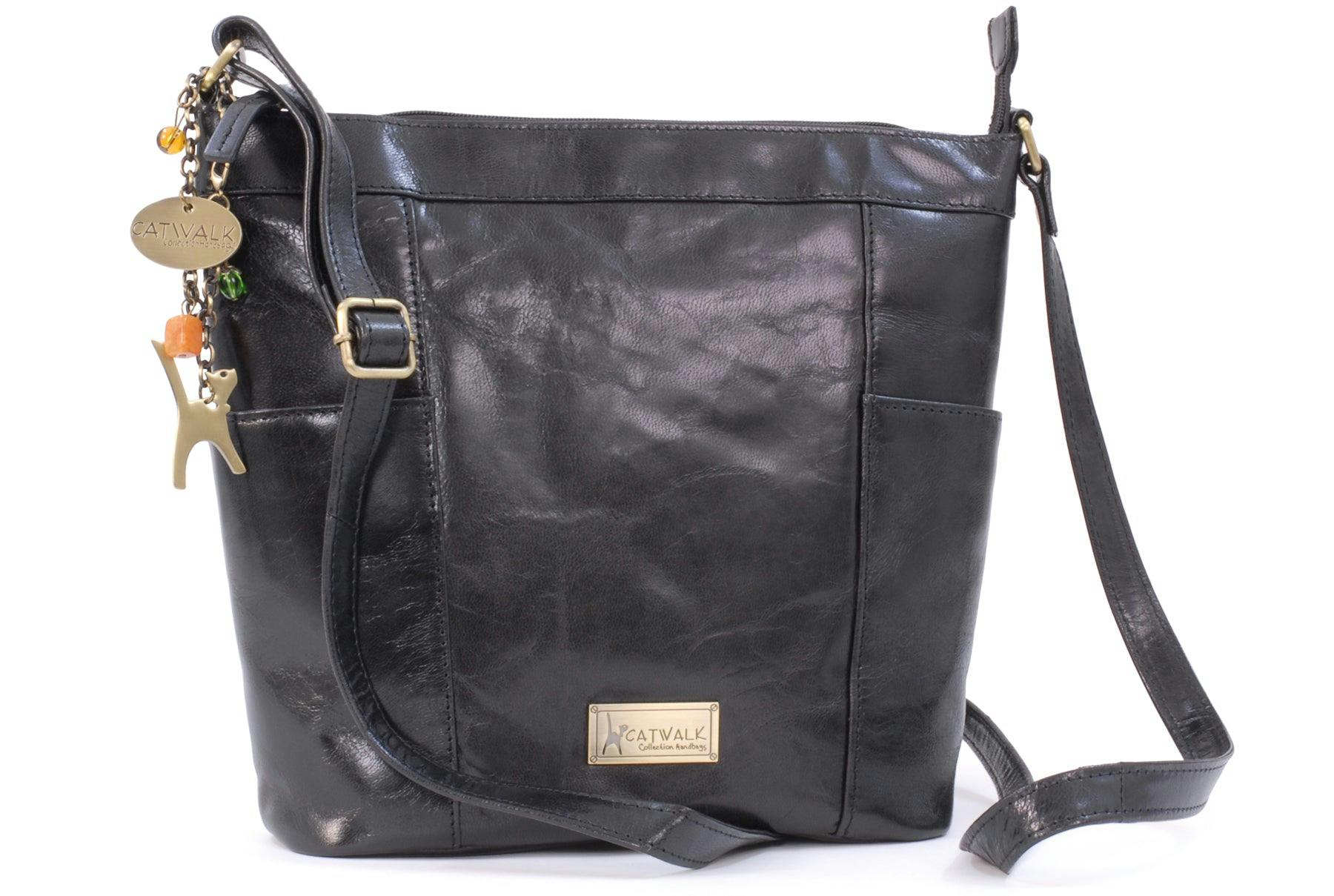 Catwalk Collection Handbags Black Daniella - Crossbody Bag