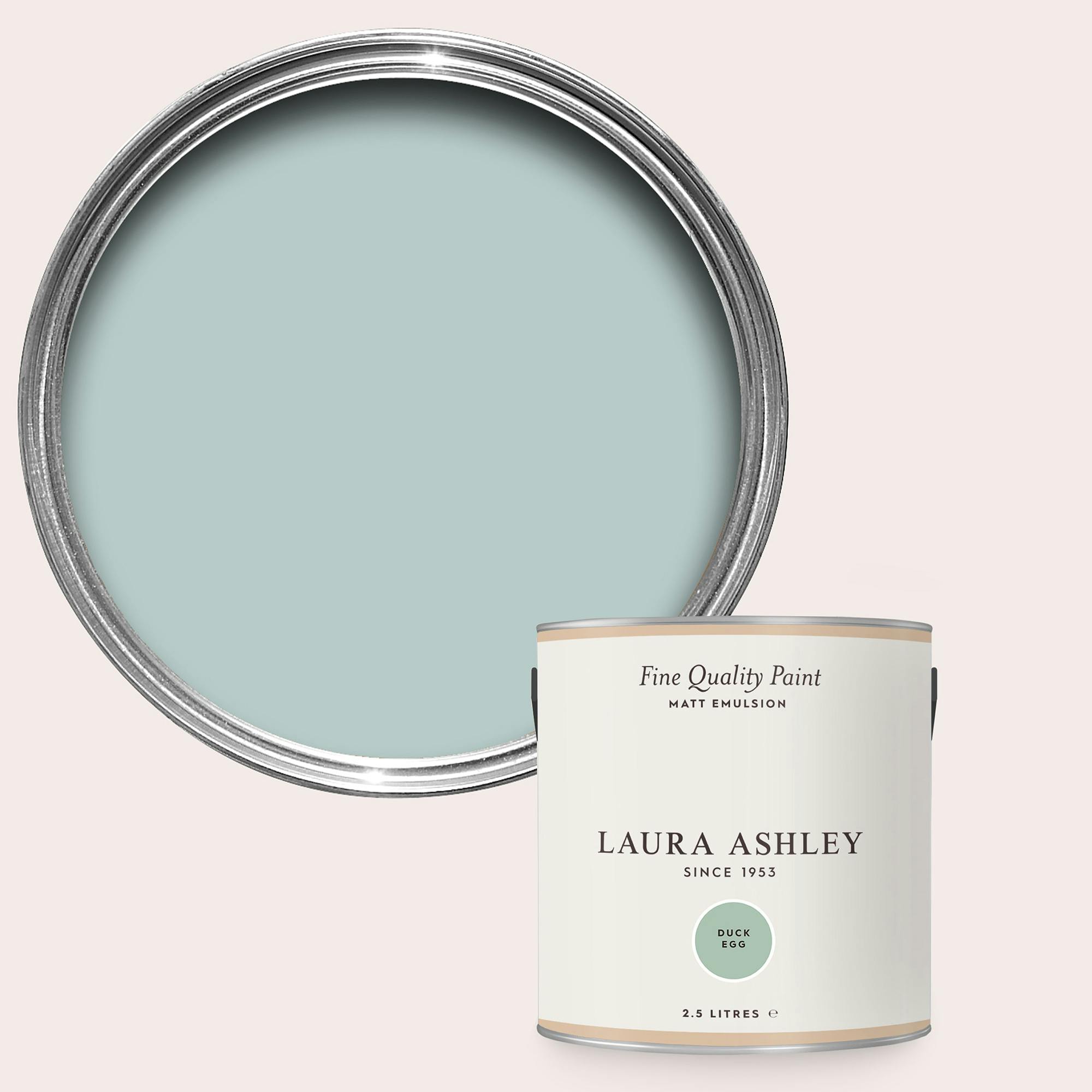 Laura Ashley Blue/Green Duck Egg Matt Emulsion 2.5L Paint - 2.5