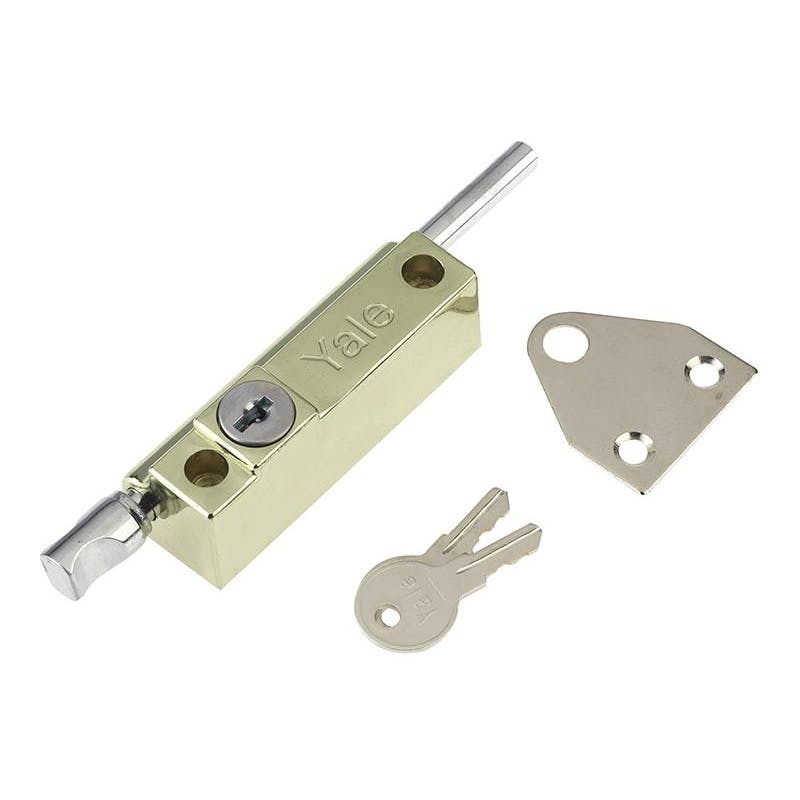  - Yale Locks P124 Door Push Bolt Multi Colour (Br Finish Visi) - Image 3