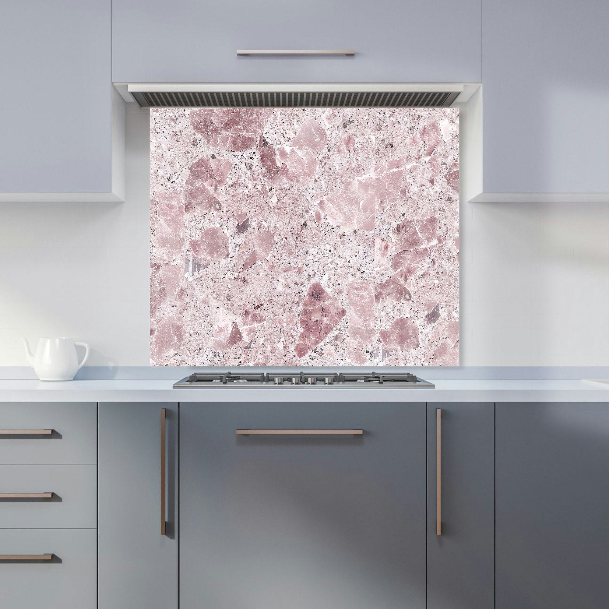 Warren Reed Pink - Designer Dusty Quartz Effect Kitchen Splashback - W900mm X H750mm
