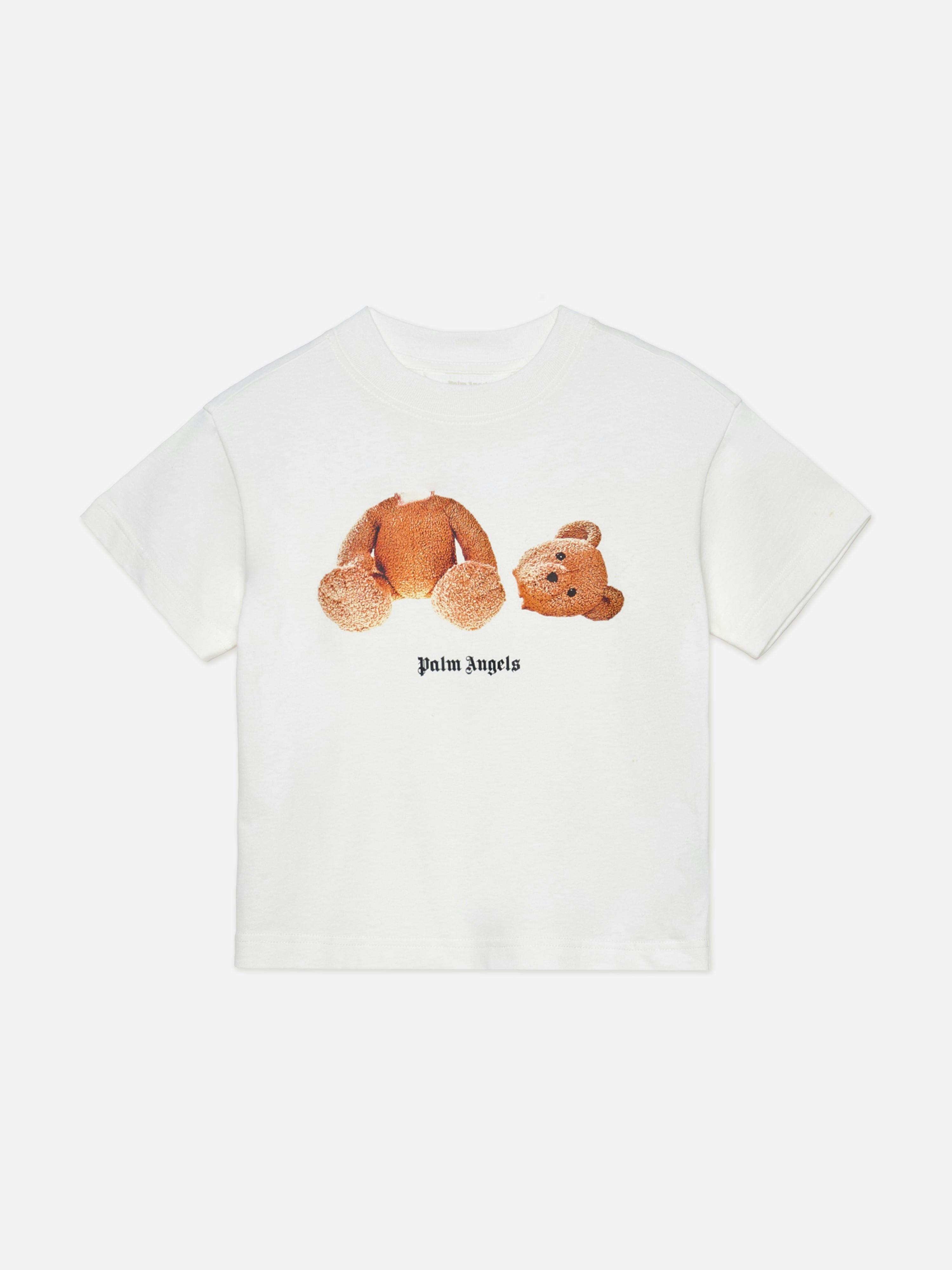 Palm Angels Boys Ivory Bear T-Shirt In - 14 Yrs