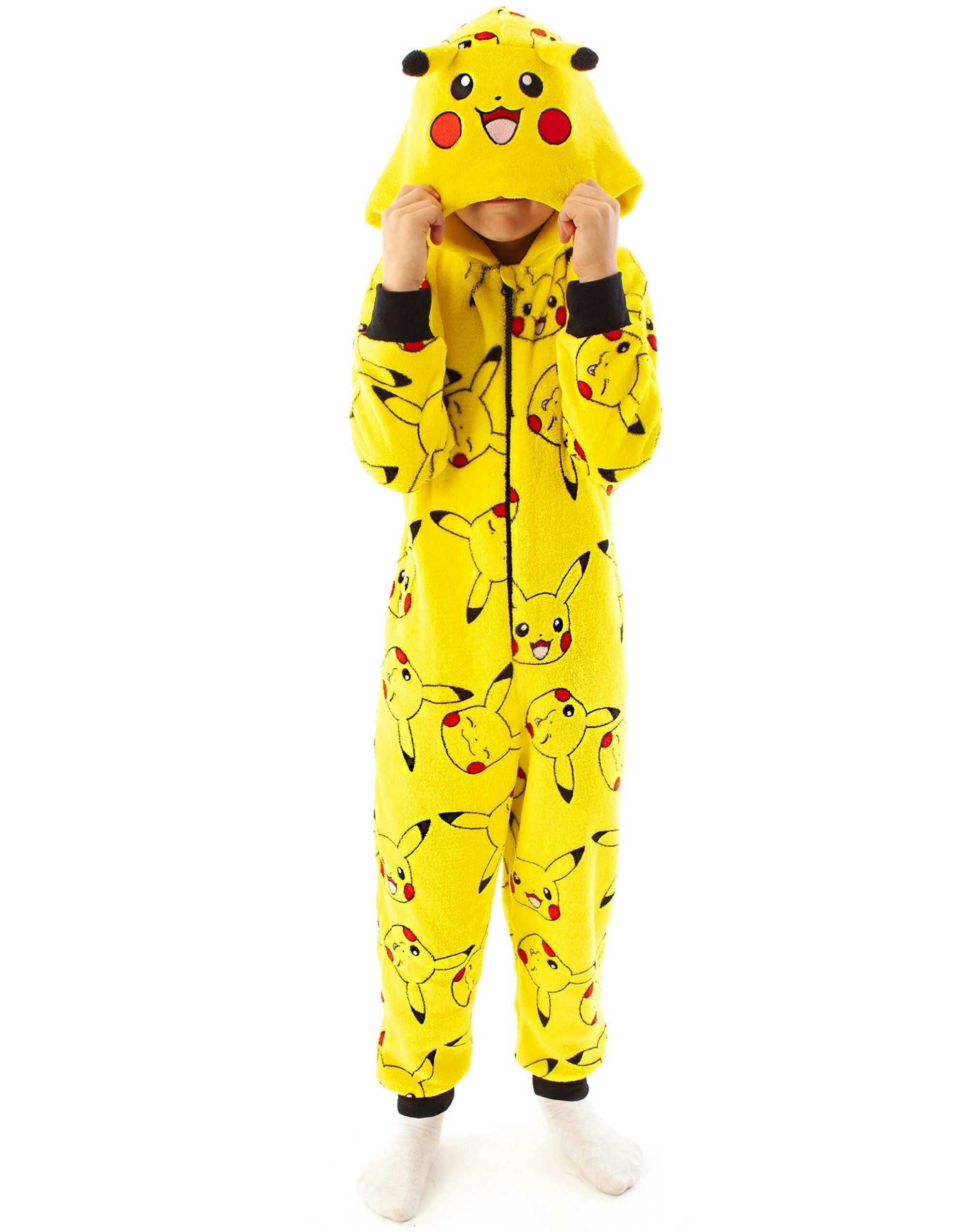 Vanilla Underground Unisex Yellow Pokemon Kids Pikachu Onesie - 7-8 Years