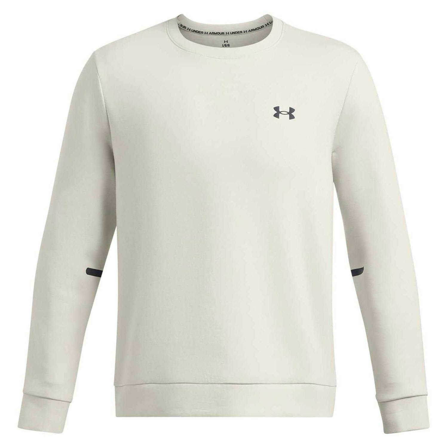 Under Armour Men's White/Black Unstoppable Sweatshirt - L - 65% Polyester/29% Cotton/6% Elastane