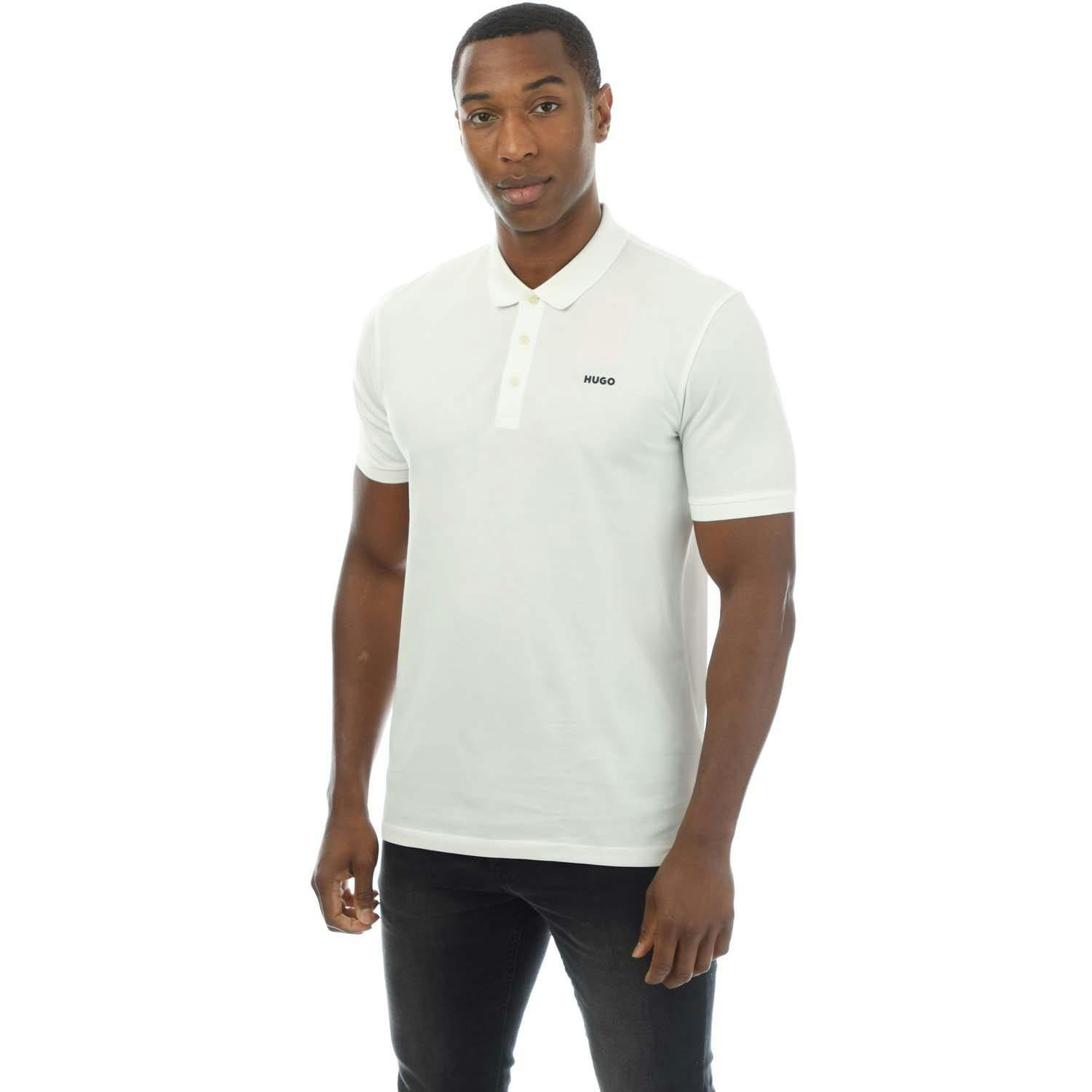 Hugo Men's Donos222 Polo Shirt - Natural - Xxl - Natural - 100% Cotton