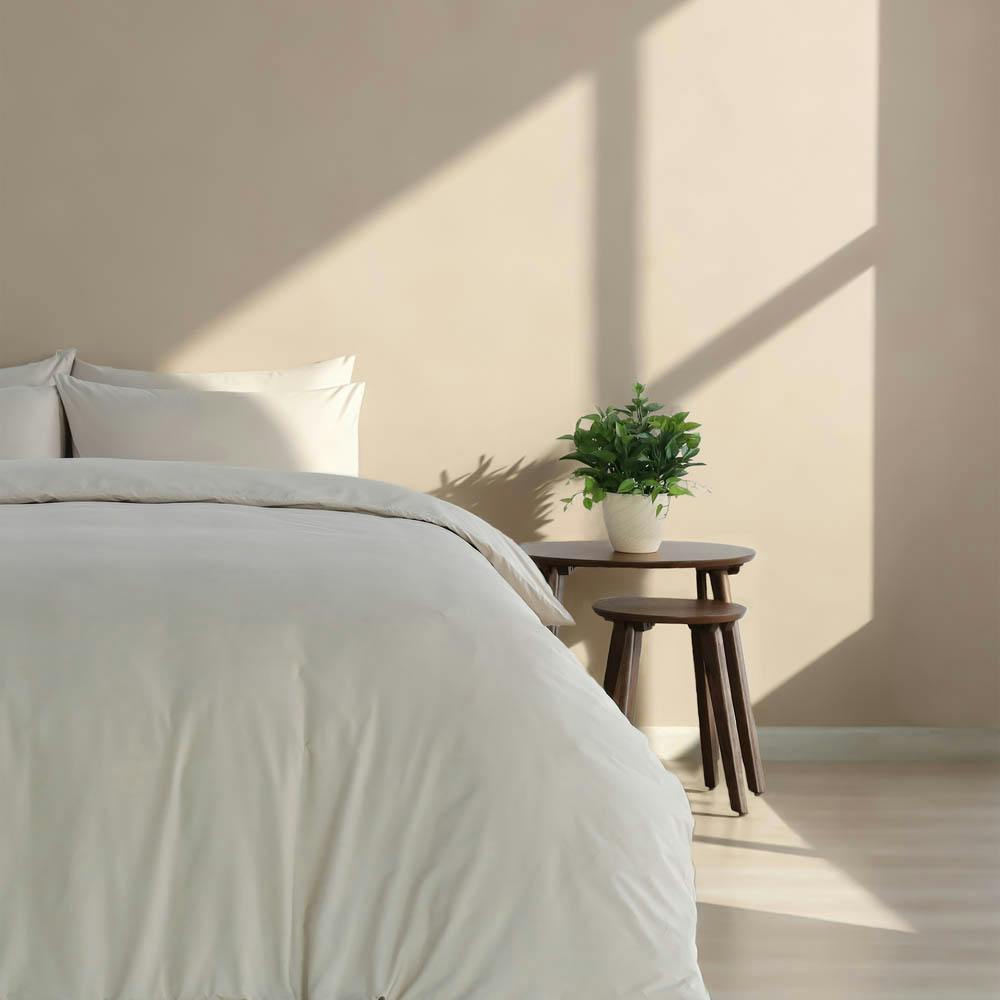 Rackhams Everyday Luxury Cotton Duvet Cover Set - Warm Pebble - King - Warm Pebble - Cotton
