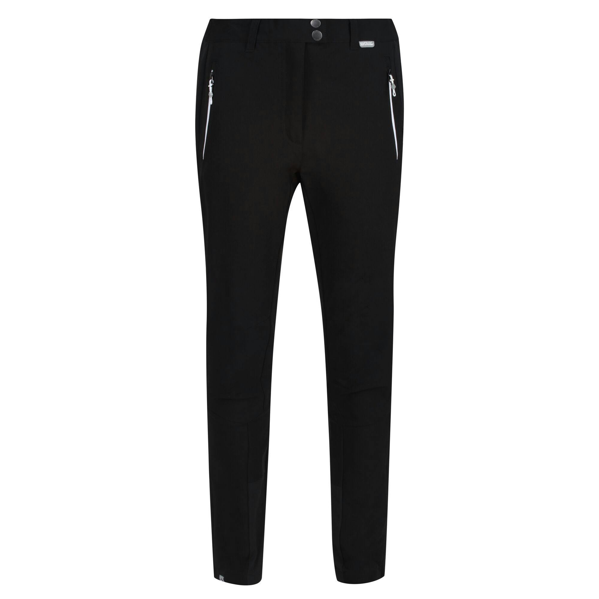Regatta Women's Black Mountain Hiking Trousers - 10 Uk R - 91% Polyester/9% Elastane