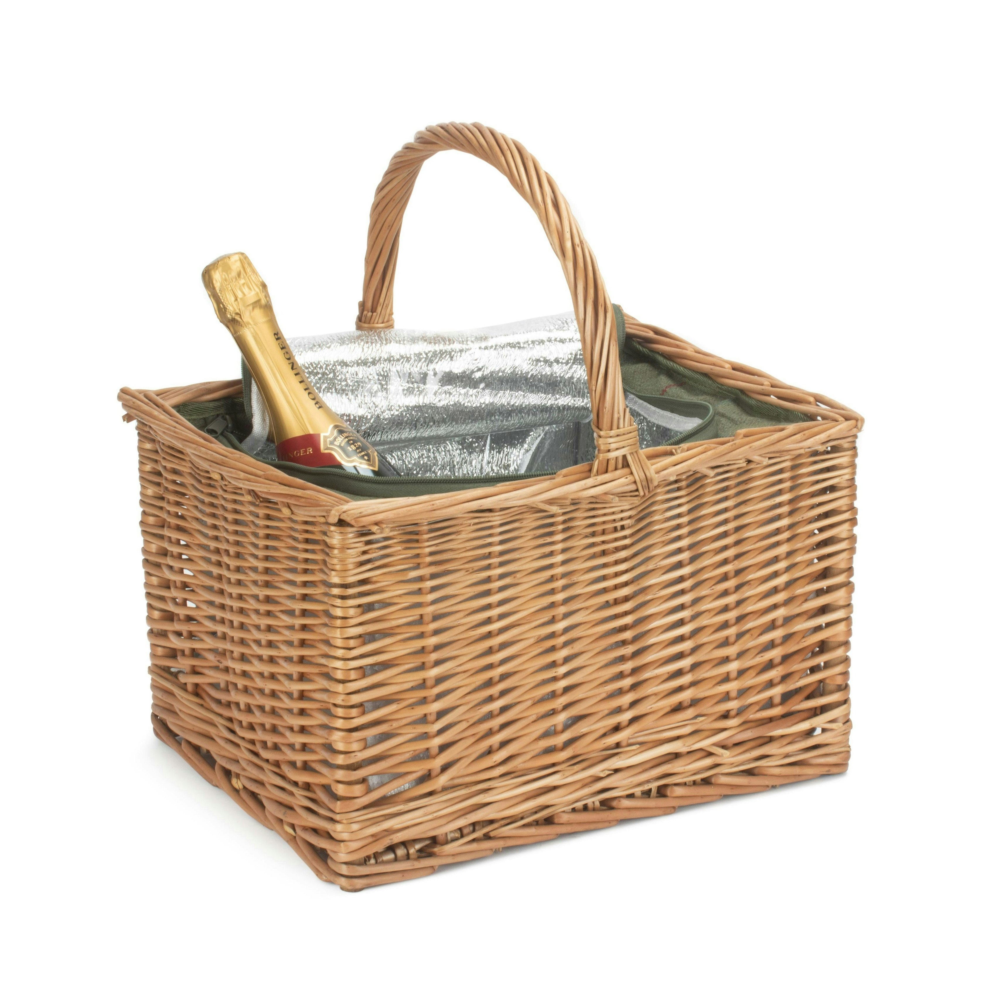 Rackhams Red Antique Wash Wicker Butchers Cool Basket - One Size