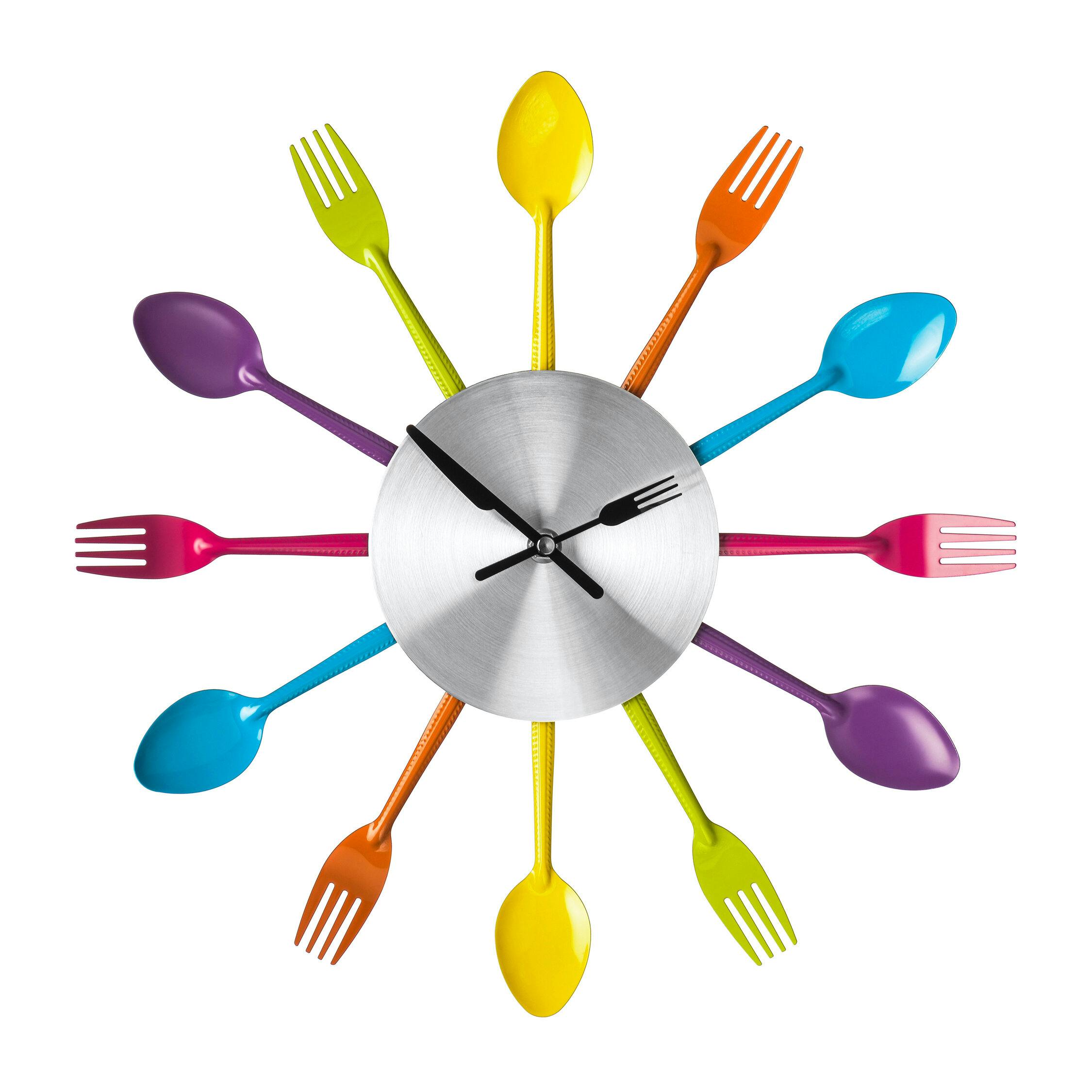 Photos - Wall Clock Premier Rackhams Romero 37cm Dia Multi Coloured Cutlery  
