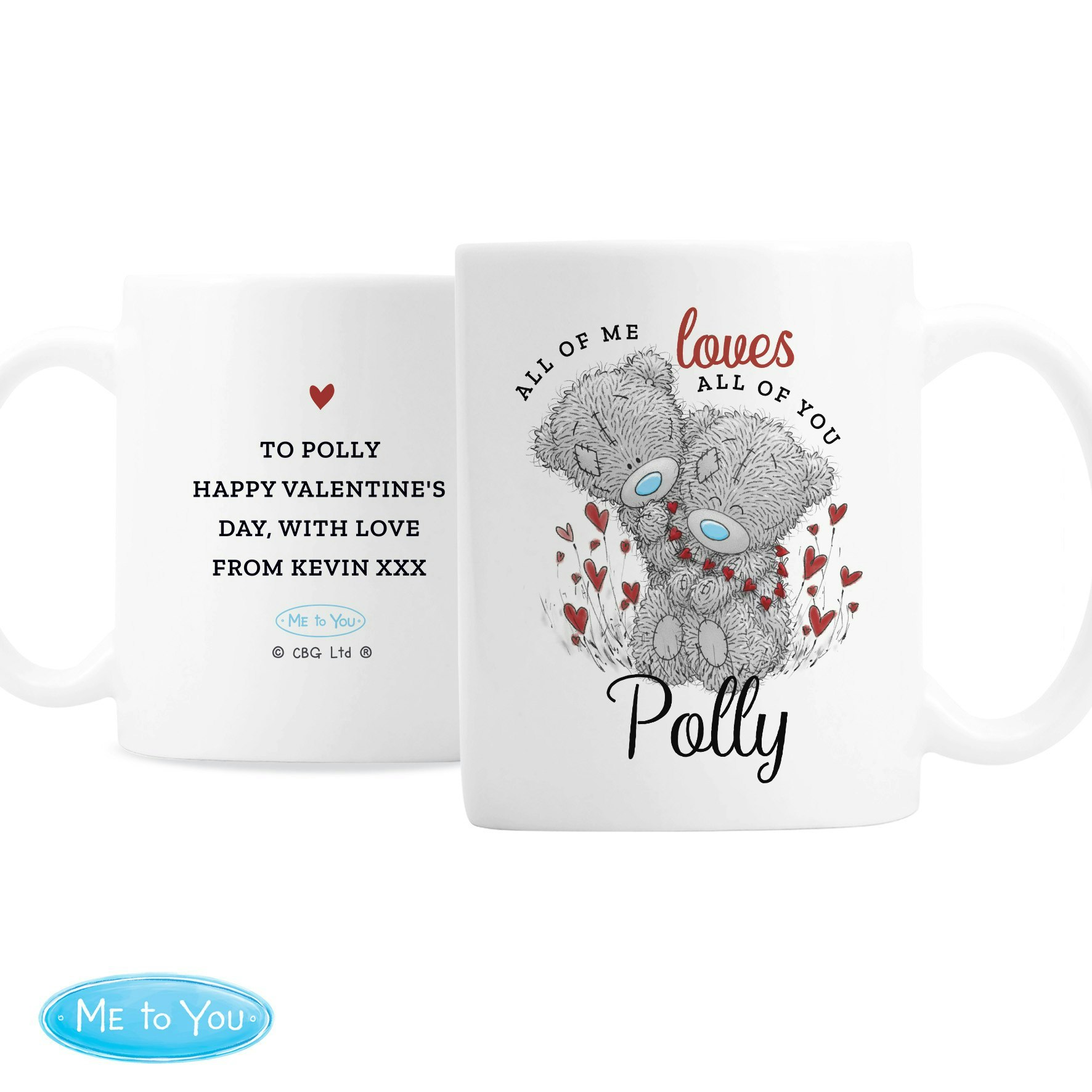 Rackhams Personalised Me To You Valentine Mug