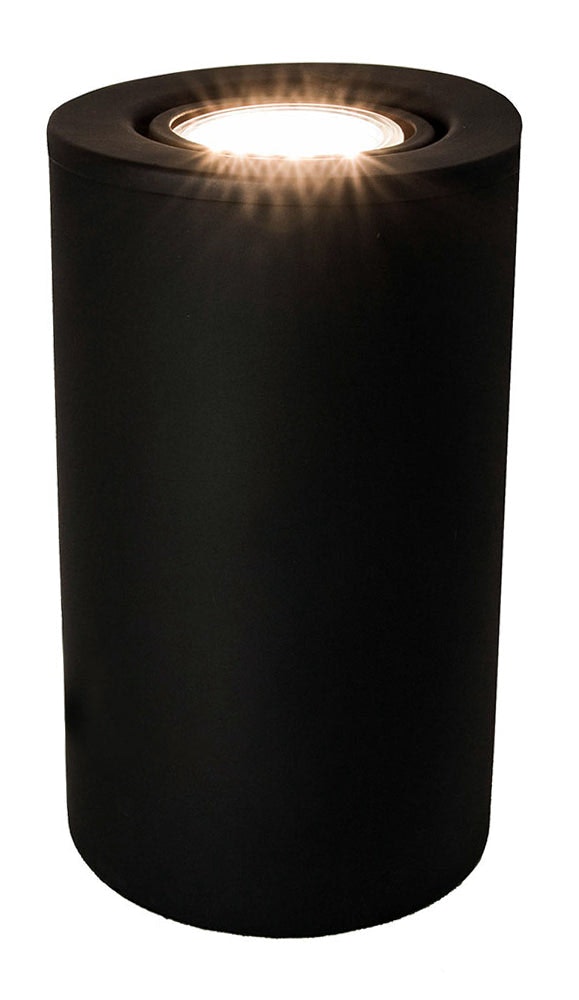 Rackhams Black Matt Gu10 Floor Or Table Lamp Uplighter With Tilt Capability