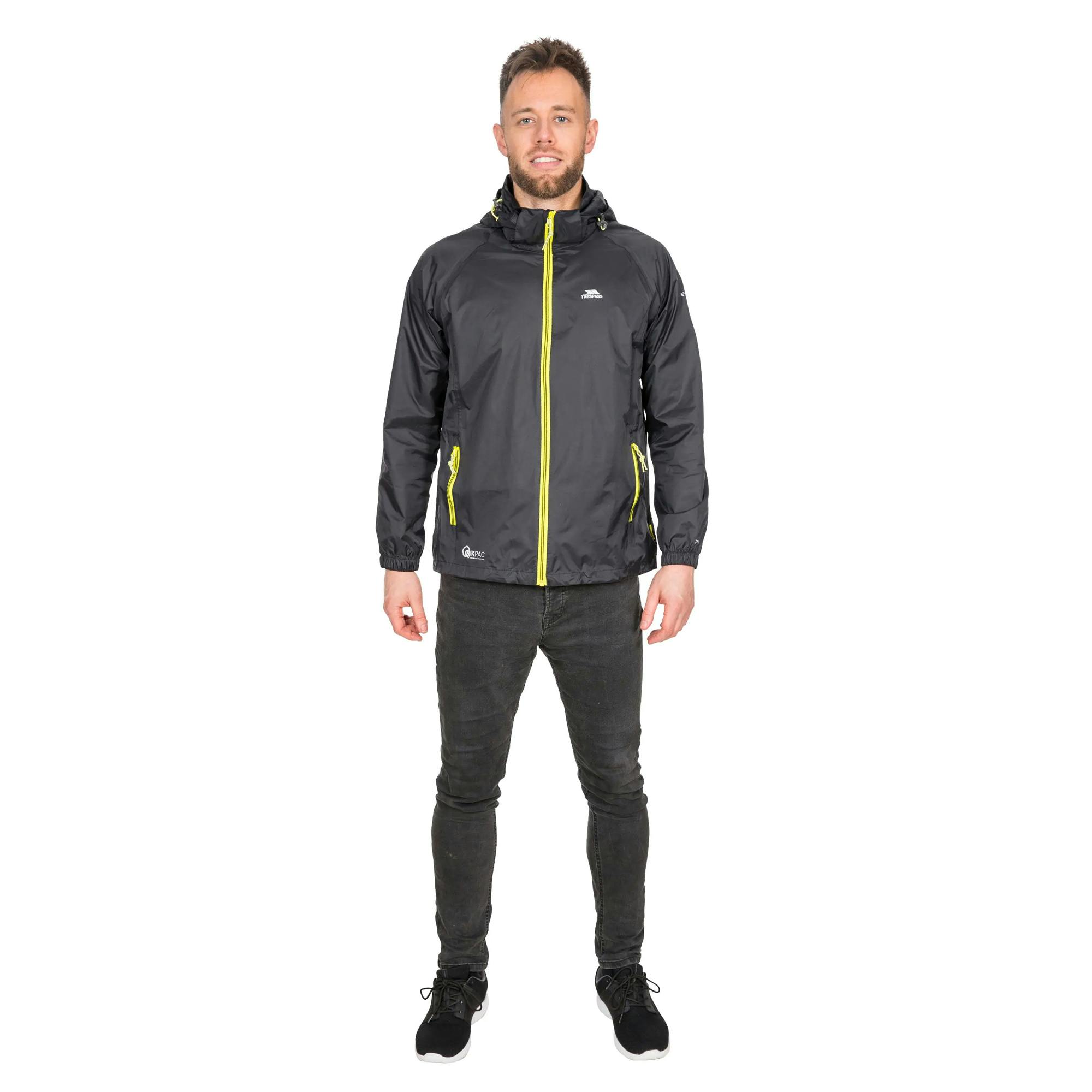 Trespass Unisex Black Qikpac X Packaway Jacket - M - 100% Polyester