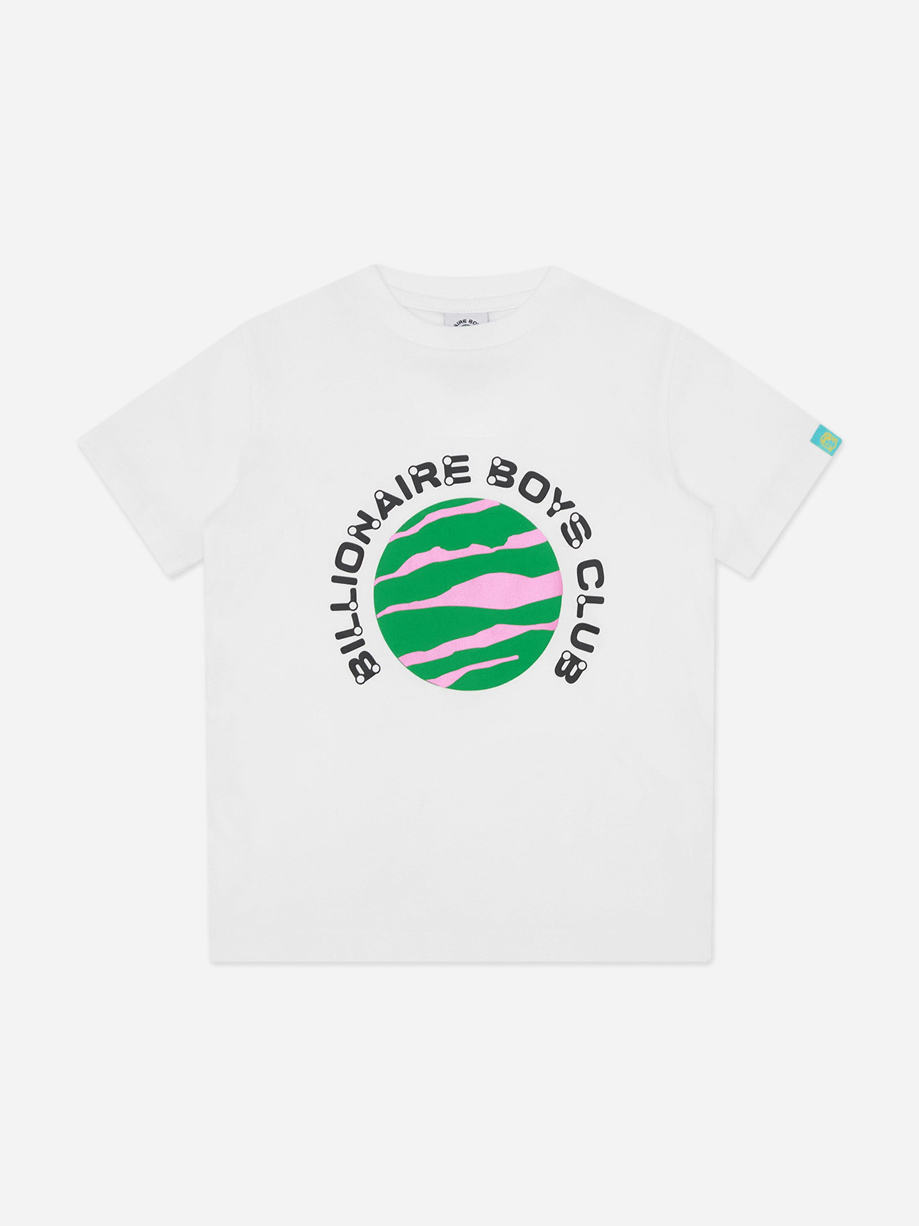 Billionaire Boys Club Boys White Billionaire Club Planet T-Shirt In - 4 Yrs