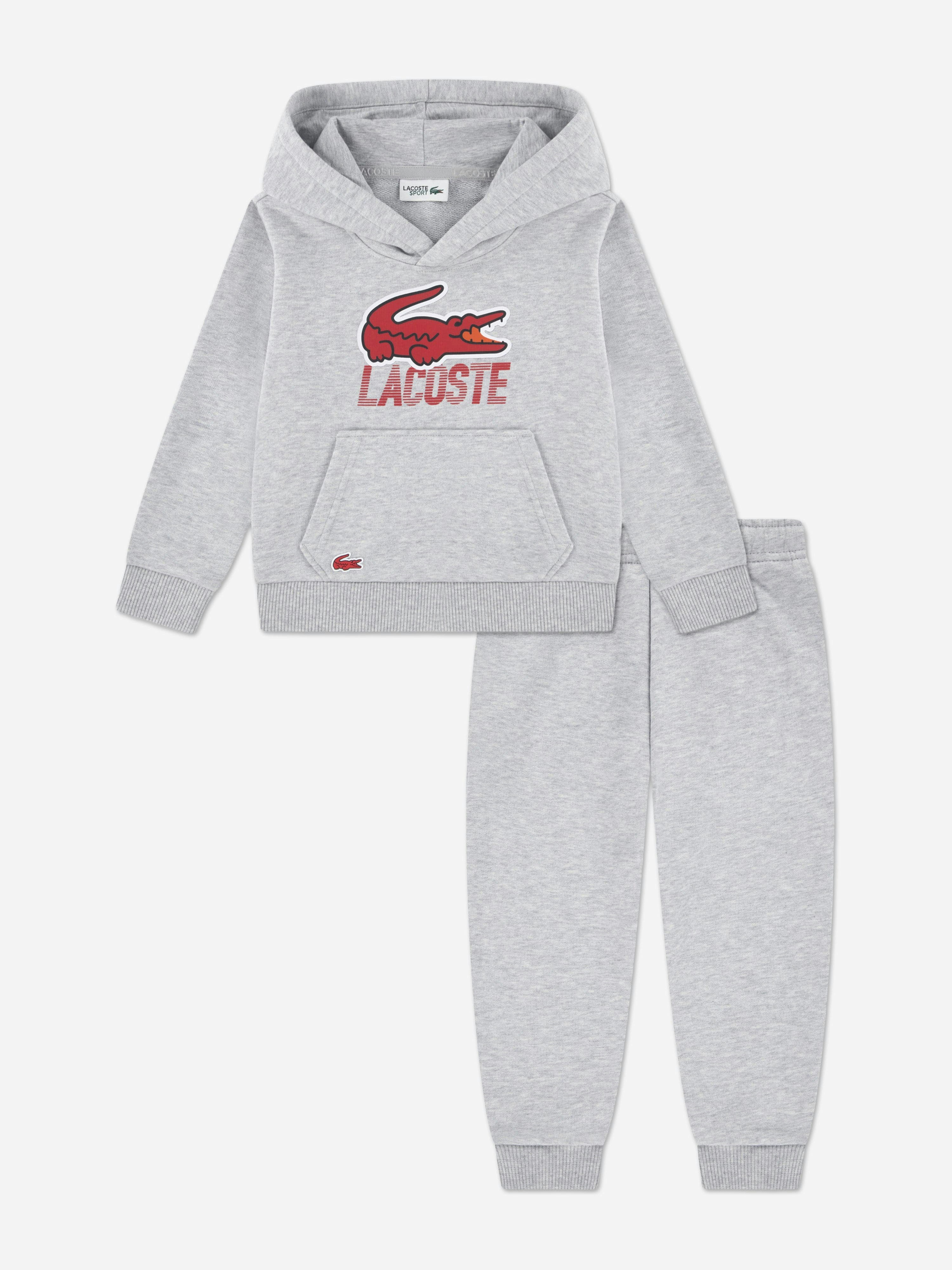 Lacoste Kids Boys Grey Lacoste Logo Tracksuit In - 2 Yrs