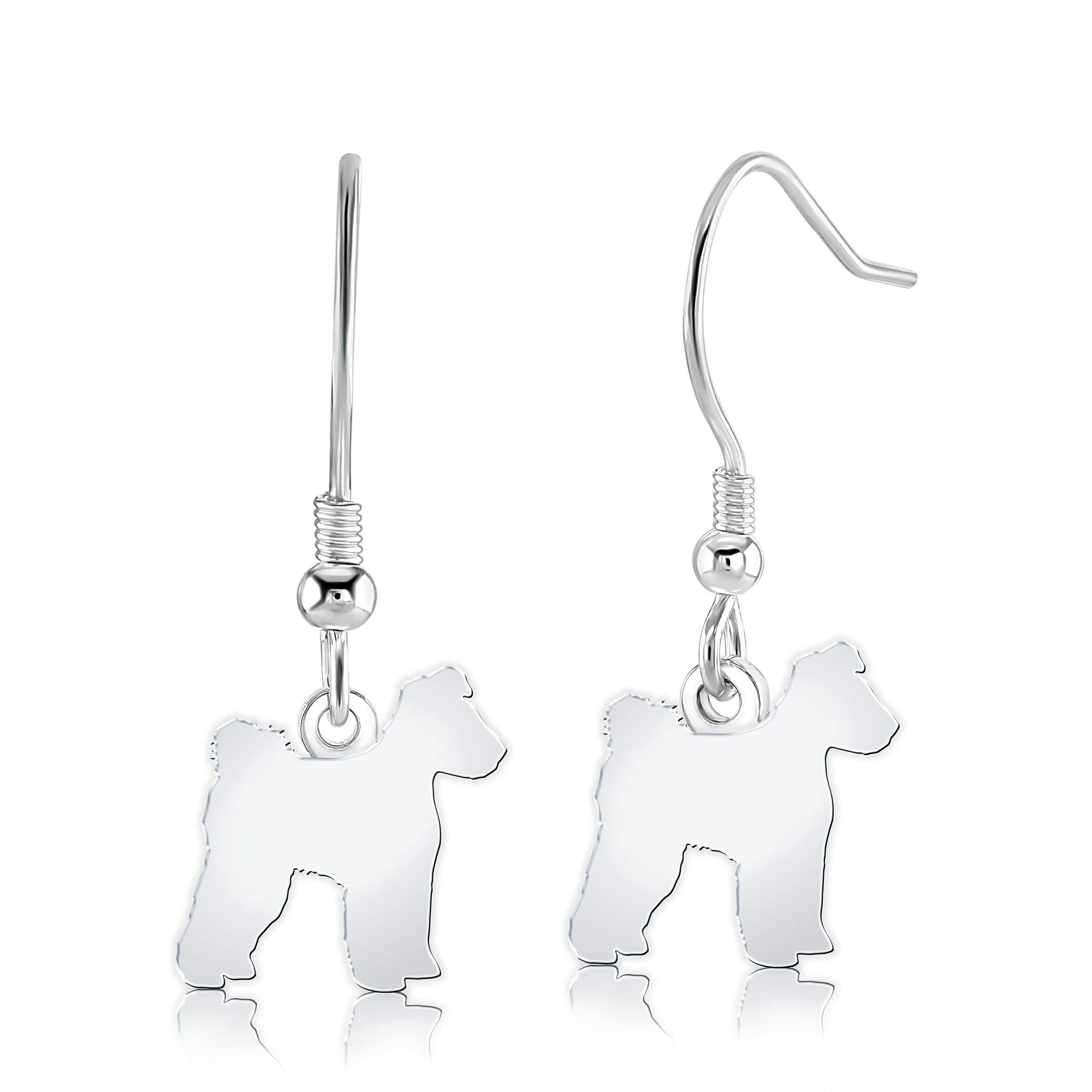 Mylee London Silver Hungarian Pumi Silhouette Earrings - No - Hook