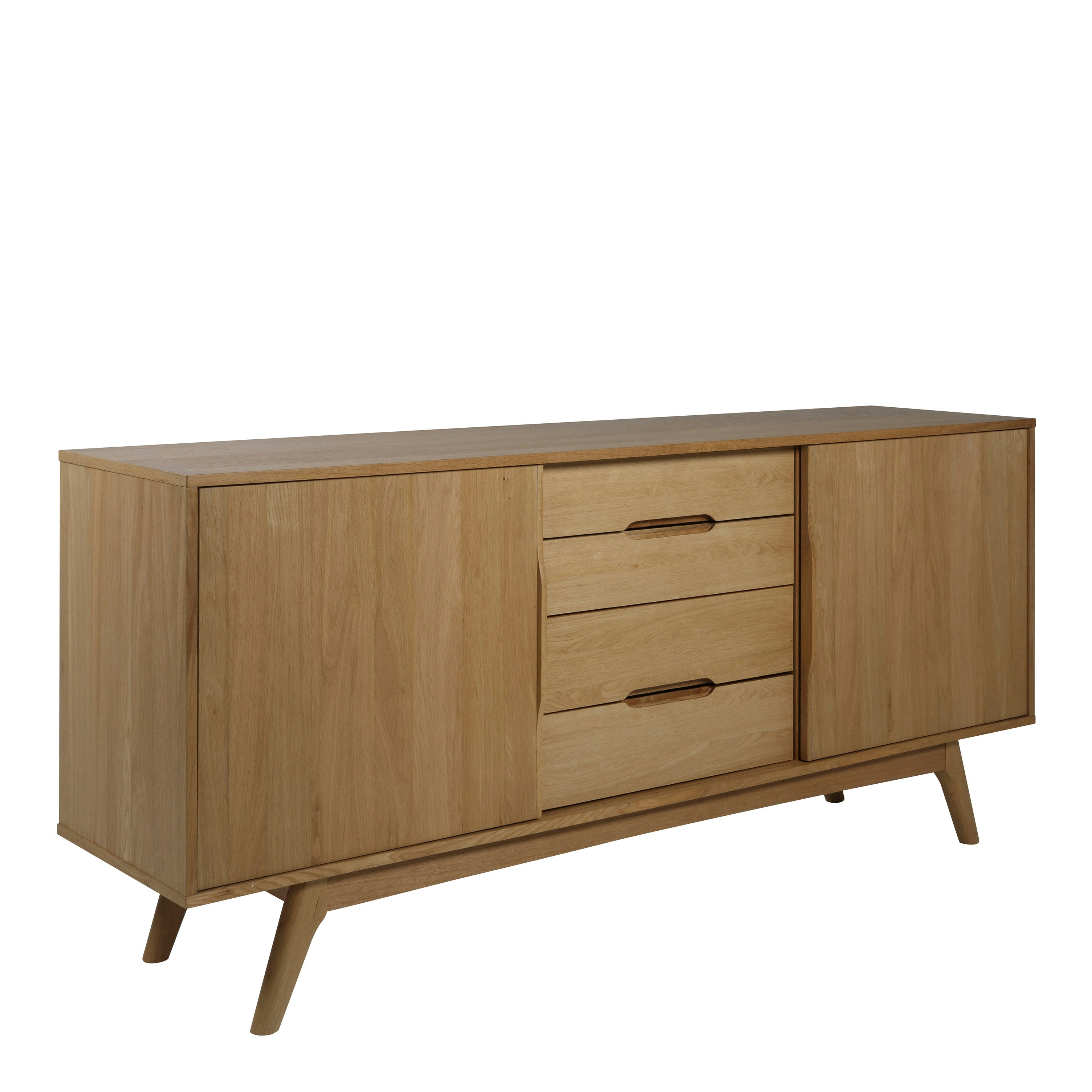 Rackhams Marte 2 Door 4 Drawers Sideboard In Oak - Oak - 180 - 1