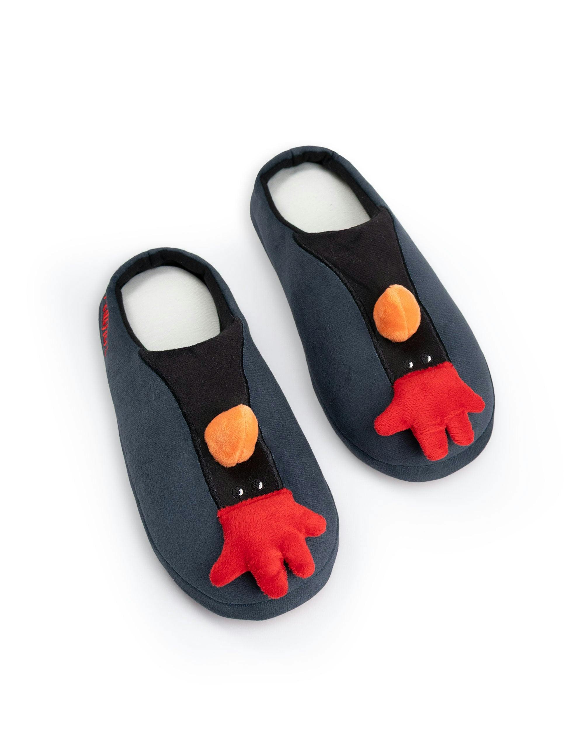 Vanilla Underground Unisex Grey Wallace And Gromit Feathers Mule Slippers - 3-4 Uk