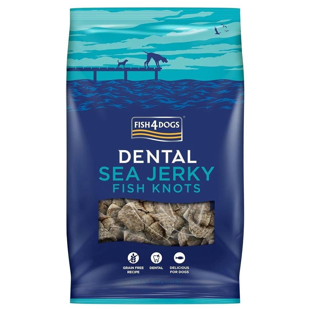 Fish 4 Dogs White/Grain Fish4dogs Dental Sea Jerky Fish Knots 500G - 1 Pack (500G)