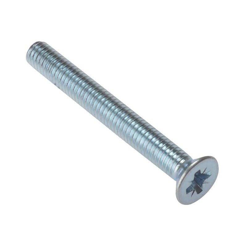 Rackhams Machine Screws, Pozi, Csk, Zp - Multi Colour - M6 X 40 - Multi Colour