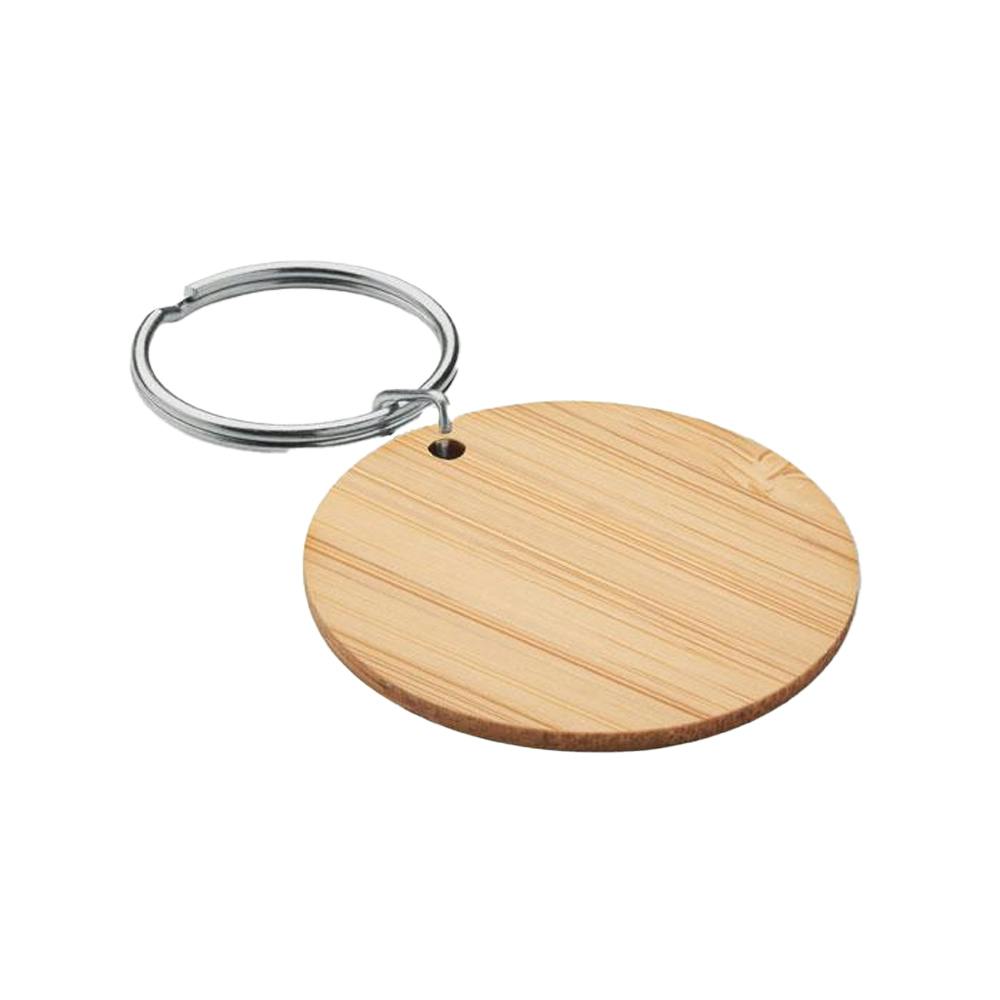 Midocean Roundboo Round Bamboo Keyring - Wood - One Size - Wood