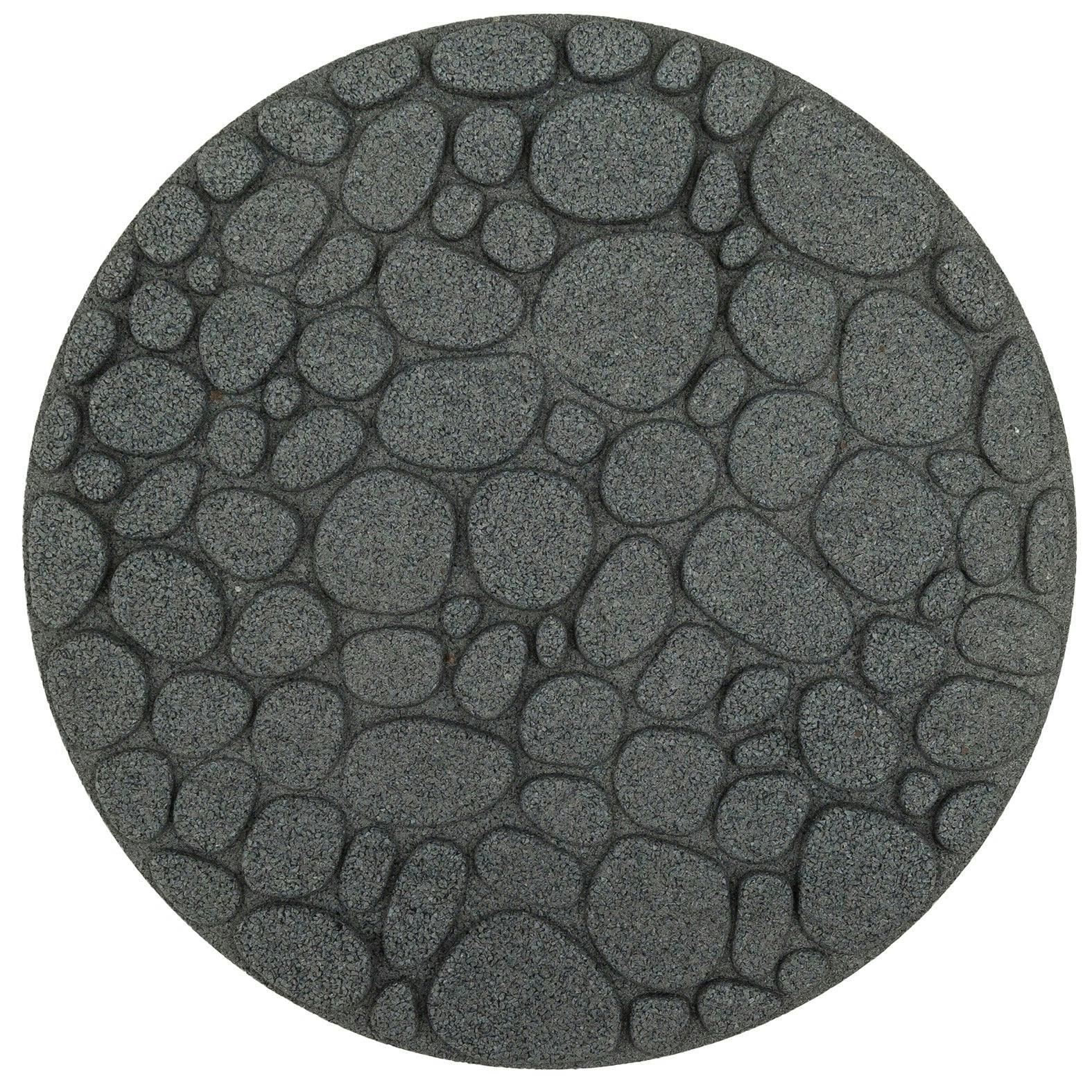 Nicoman Grey Eco-Friendly Garden Stepping Stones - River Rock - Pack Of 2