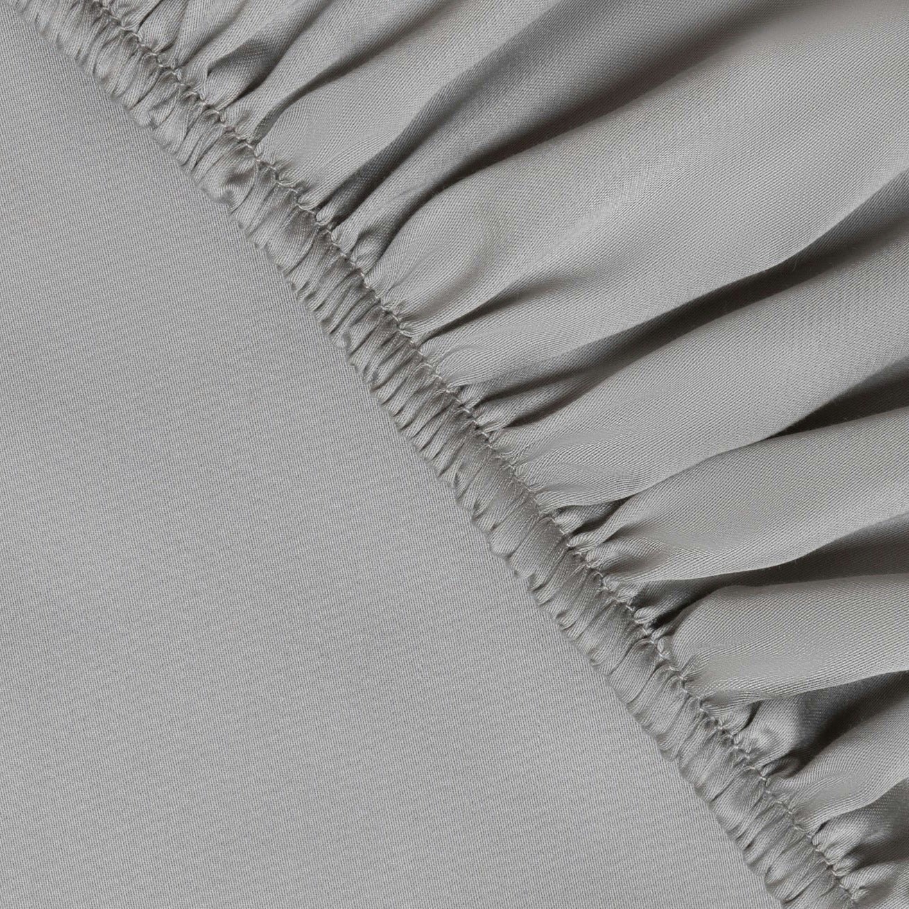 Ethical Bedding Grey Eucalyptus Silk Fitted Sheet - Super King