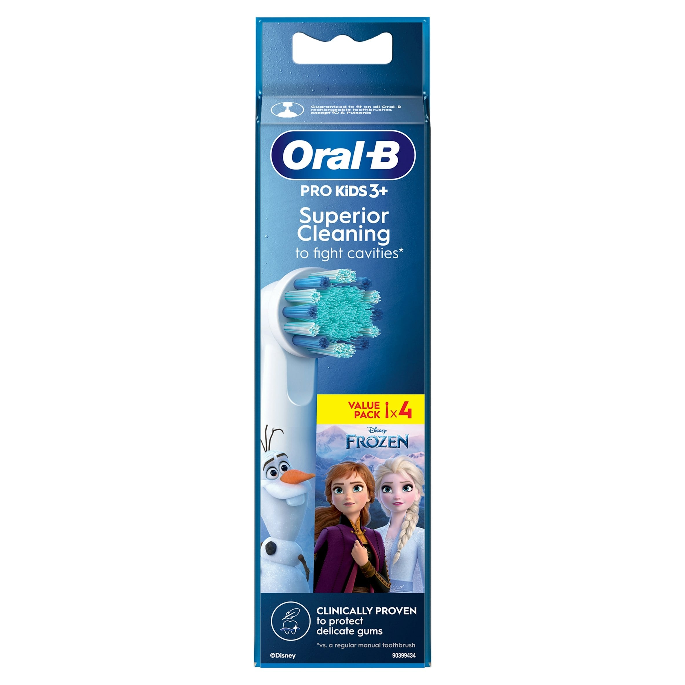 Oral-B Pro Kids Toothbrush Heads Featuring Disney Frozen, 4 Pack