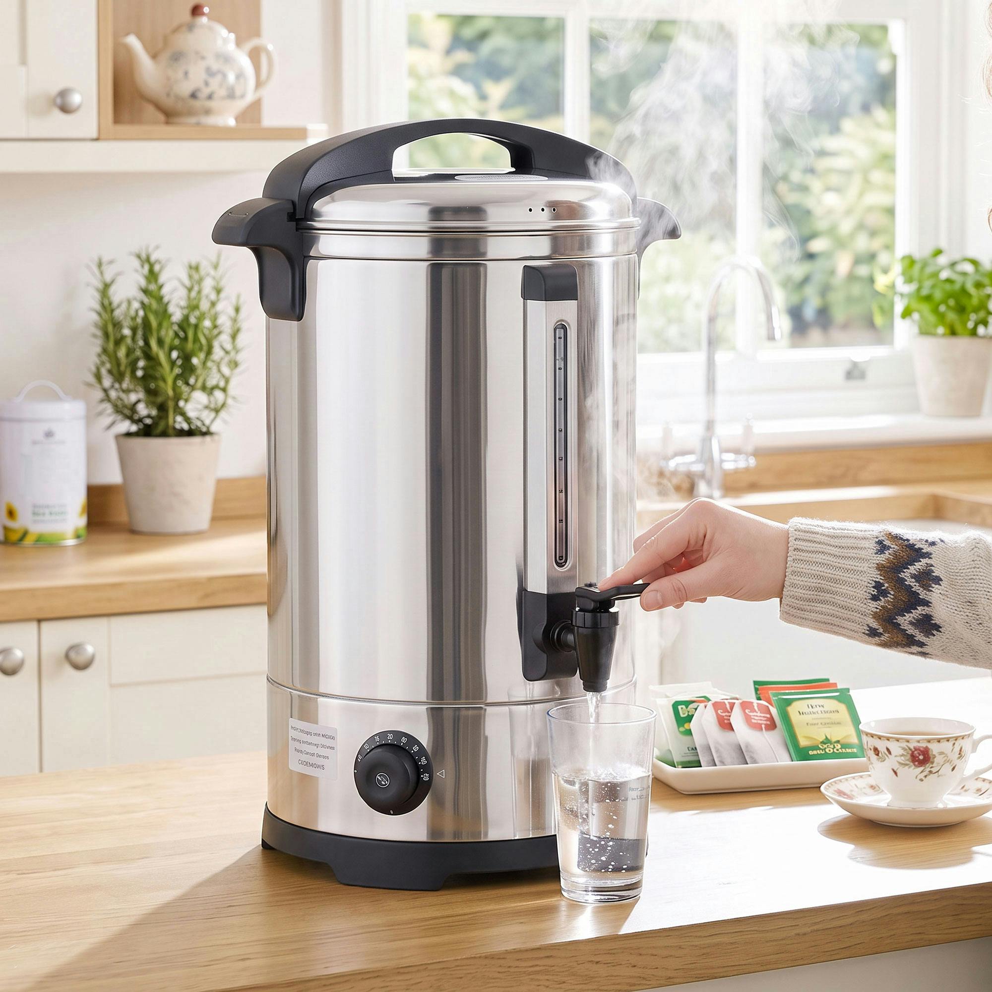 Homcom 13L Catering Urn, 2500W Stainless Steel Tea Urn With Keep Warm