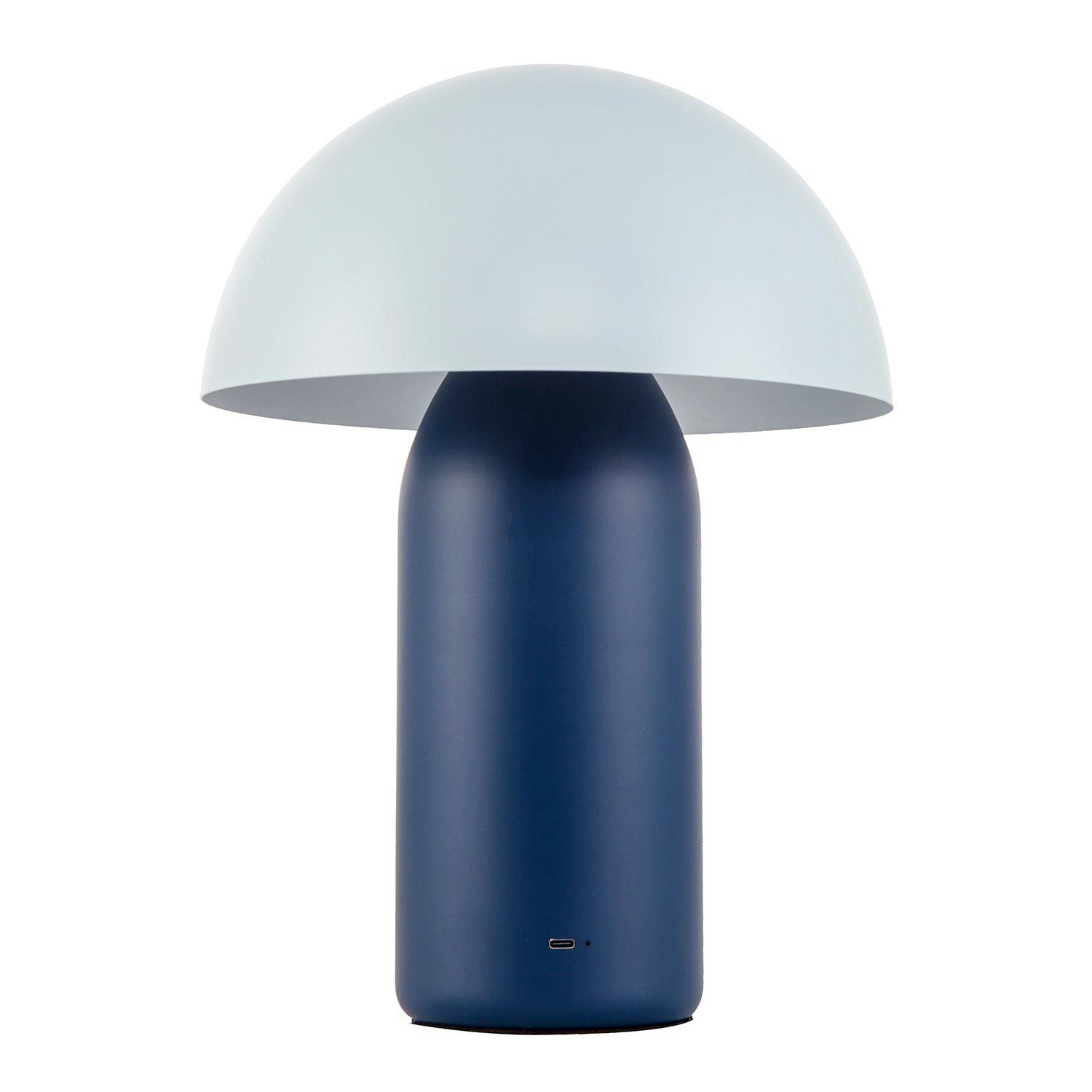 Rackhams Blue Modern Rechargeable Mushroom Lamp In Two Tone With Touch Button
