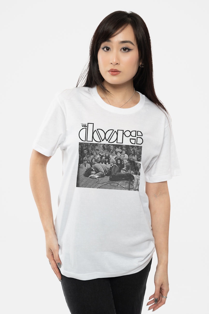 Paradiso Clothing Unisex White Paradiso The Doors Jim On Floor T Shirt - Xl