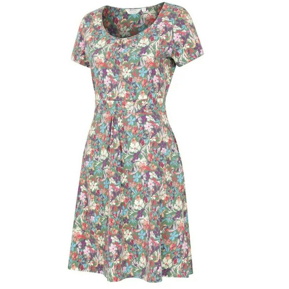 Mountain Warehouse Women's / Orchid Uv Protection Midi Dress - Teal - 12 Uk - Teal - 50% Cotton/50% Viscose