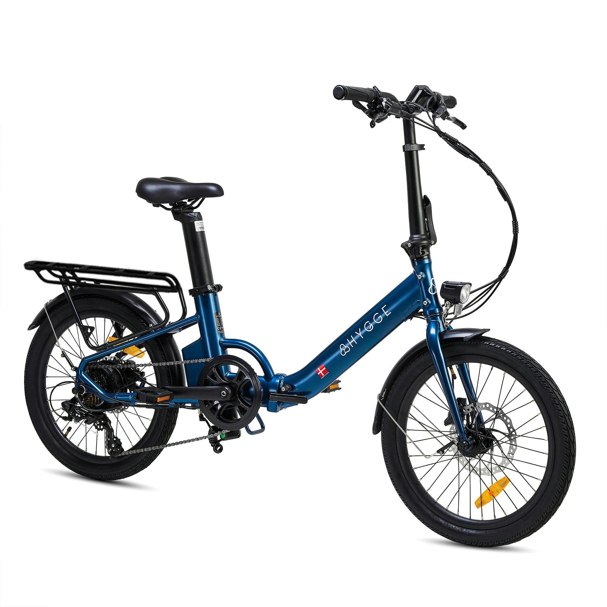 Hygge Bikes Light/Blue Virum Step 2026 - Folding Ultra- E-Bike 36V 10Ah - Sapphire - Sapphire - L165/W12/H91 Cm - Foldable & Compact E-Bike